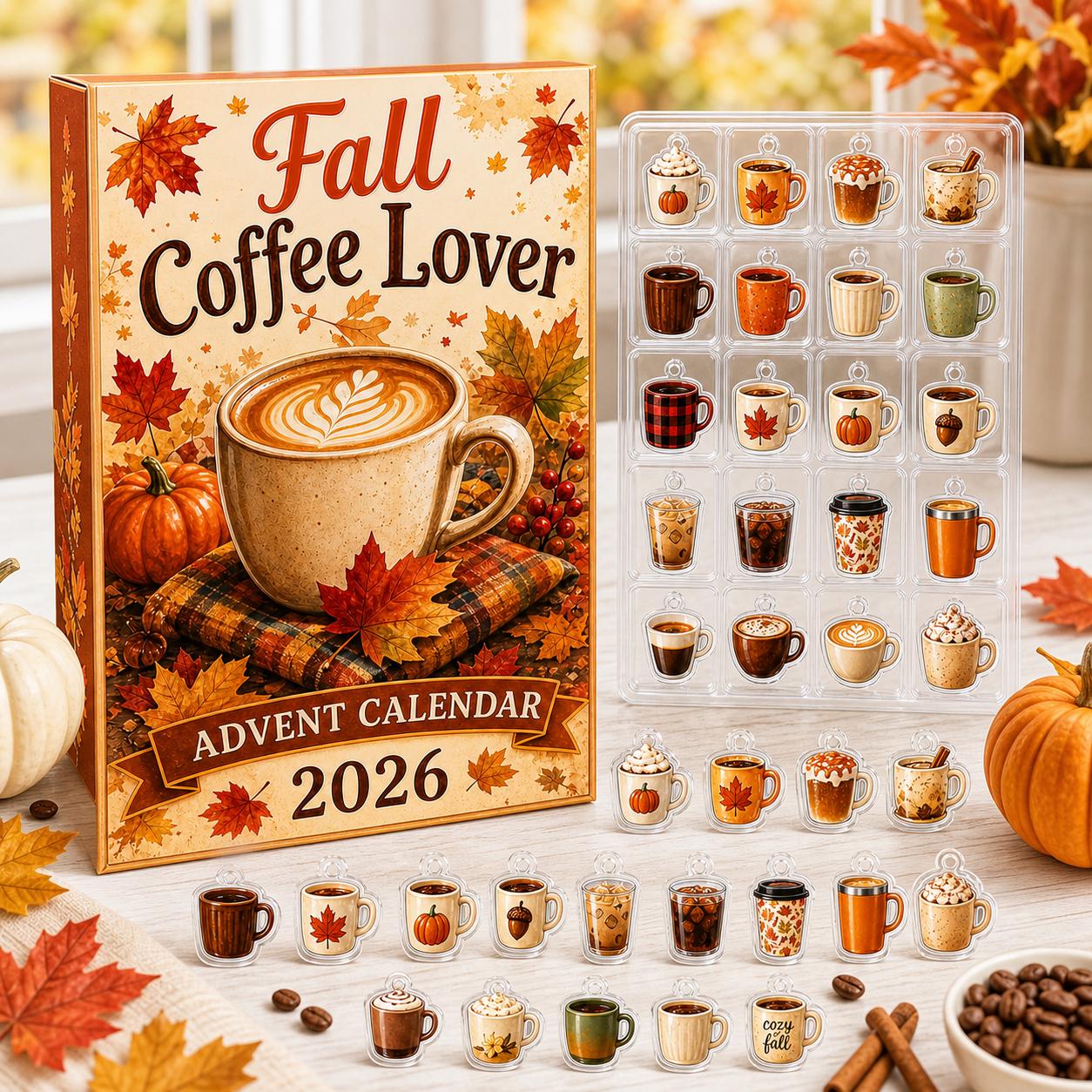 24 Days Fall Coffee Lover Advent Calendar 2026 – Autumn Cafe Countdown With Blind Box Charm Set And Cozy Gift For Coffee Lovers - photo 4