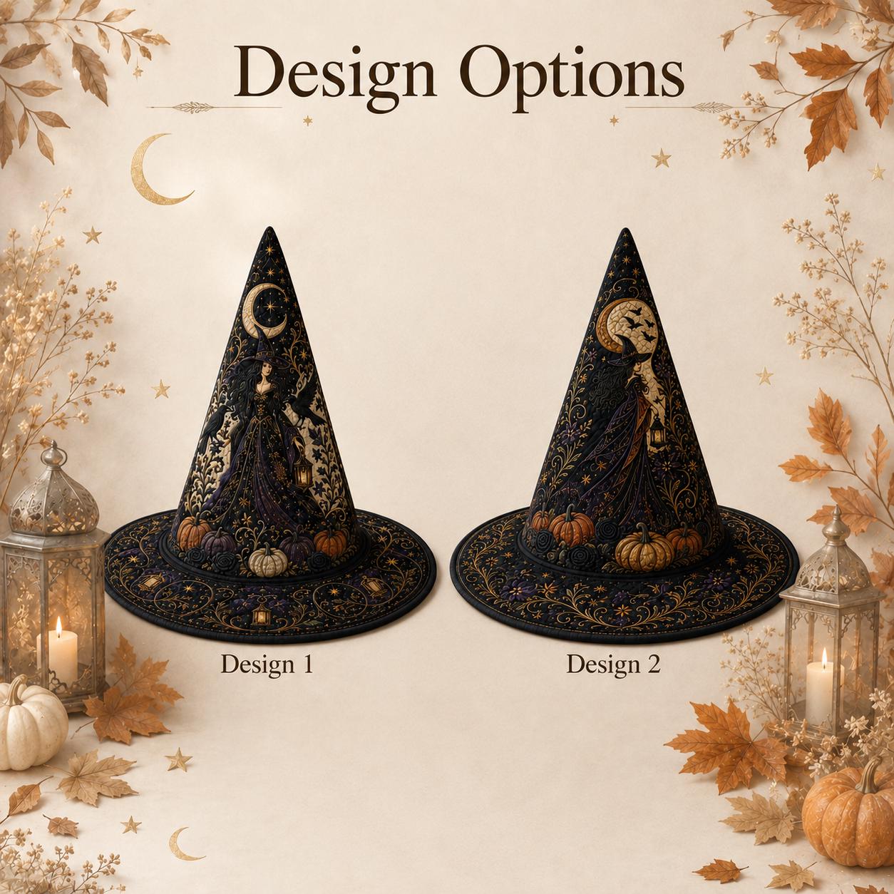 Gothic Raven Witchy Witch Hat – Celestial Pumpkin Halloween Decor, Bird Table Centerpiece And Gift For Raven Lover - photo 3