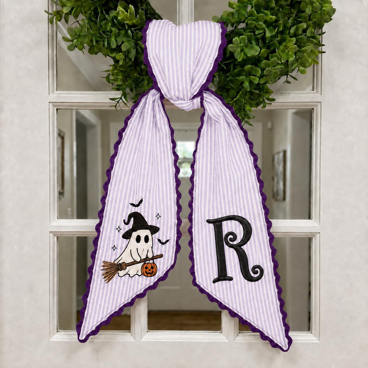All Season Wreath Sash Bundle for Personalized Embroidery Monogram Door Decor, Halloween Christmas Fall Wildlife Floral Wreath Sash - photo 2