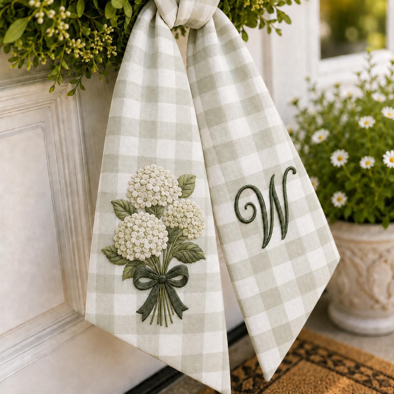 All Season Wreath Sash Bundle for Personalized Embroidery Monogram Wreath Sash, Christmas Halloween Fall Floral Holiday Door Decor - photo 5