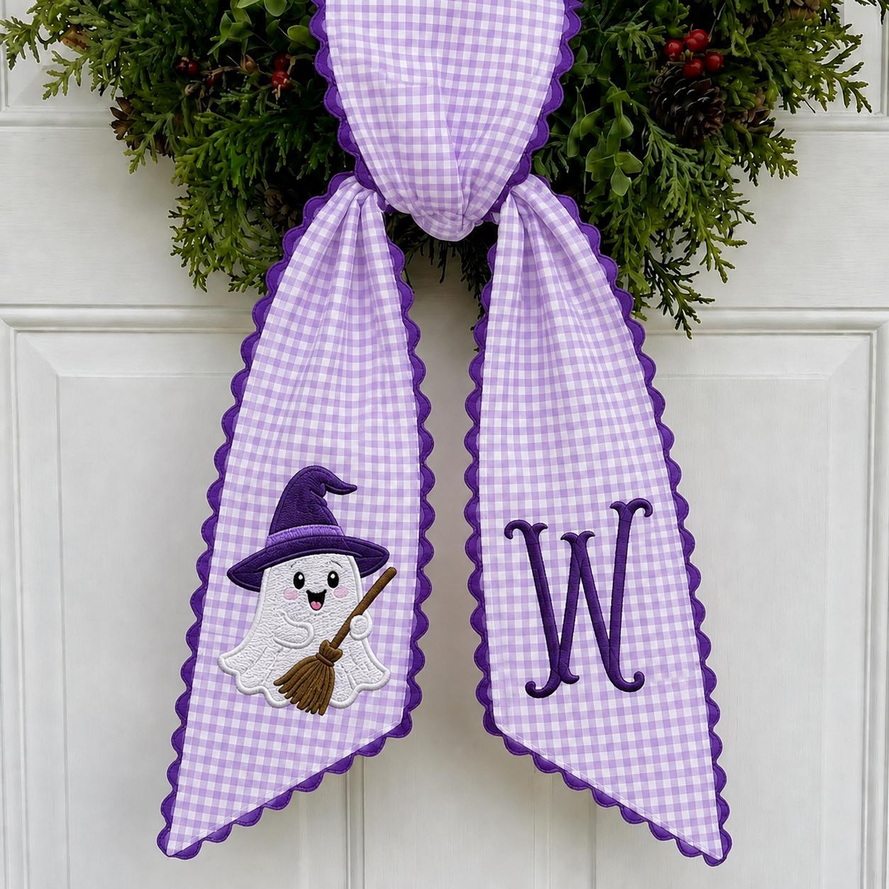 All Season Wreath Sash Bundle for Personalized Embroidery Monogram Wreath Sash, Christmas Halloween Fall Floral Holiday Door Decor - photo 11