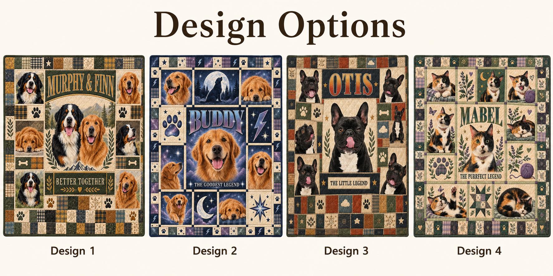 Personalized Pet Quilt Blanket with Custom Dog or Cat Photo Throw With Name and Quilt Style Memorial Bedding for Lover Gift - photo 4