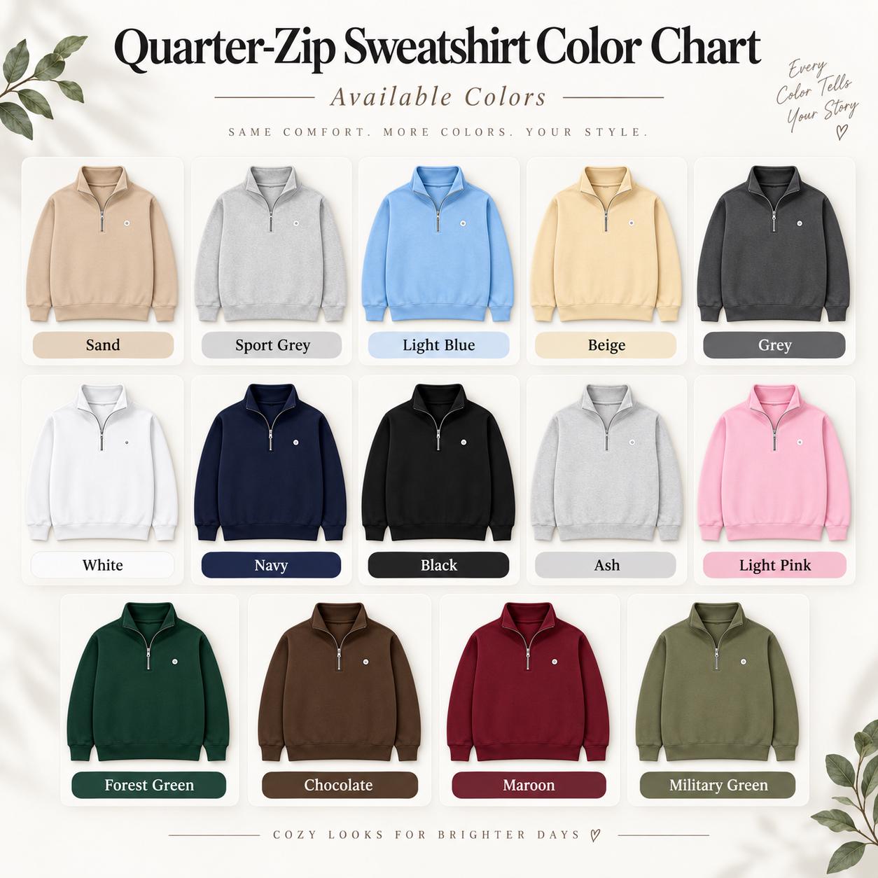 Personalized Halloween Embroidered Quarter Zip Sweatshirt – Cute Ghost Witch Jack O Lantern Pullover with Custom Name Sleeve, Spooky Gift - photo 8