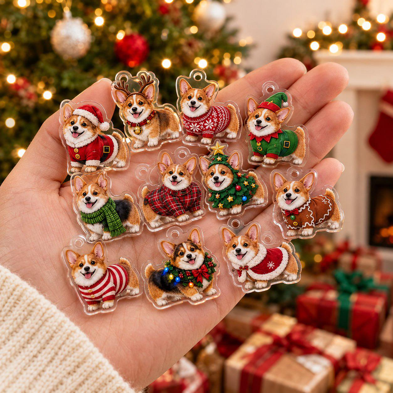 24 Days Corgi Christmas Advent Calendar 2026 – Blind Box Charm Set with 24 Acrylic Charms, Cute Dog Lover Holiday Countdown Gift - photo 2