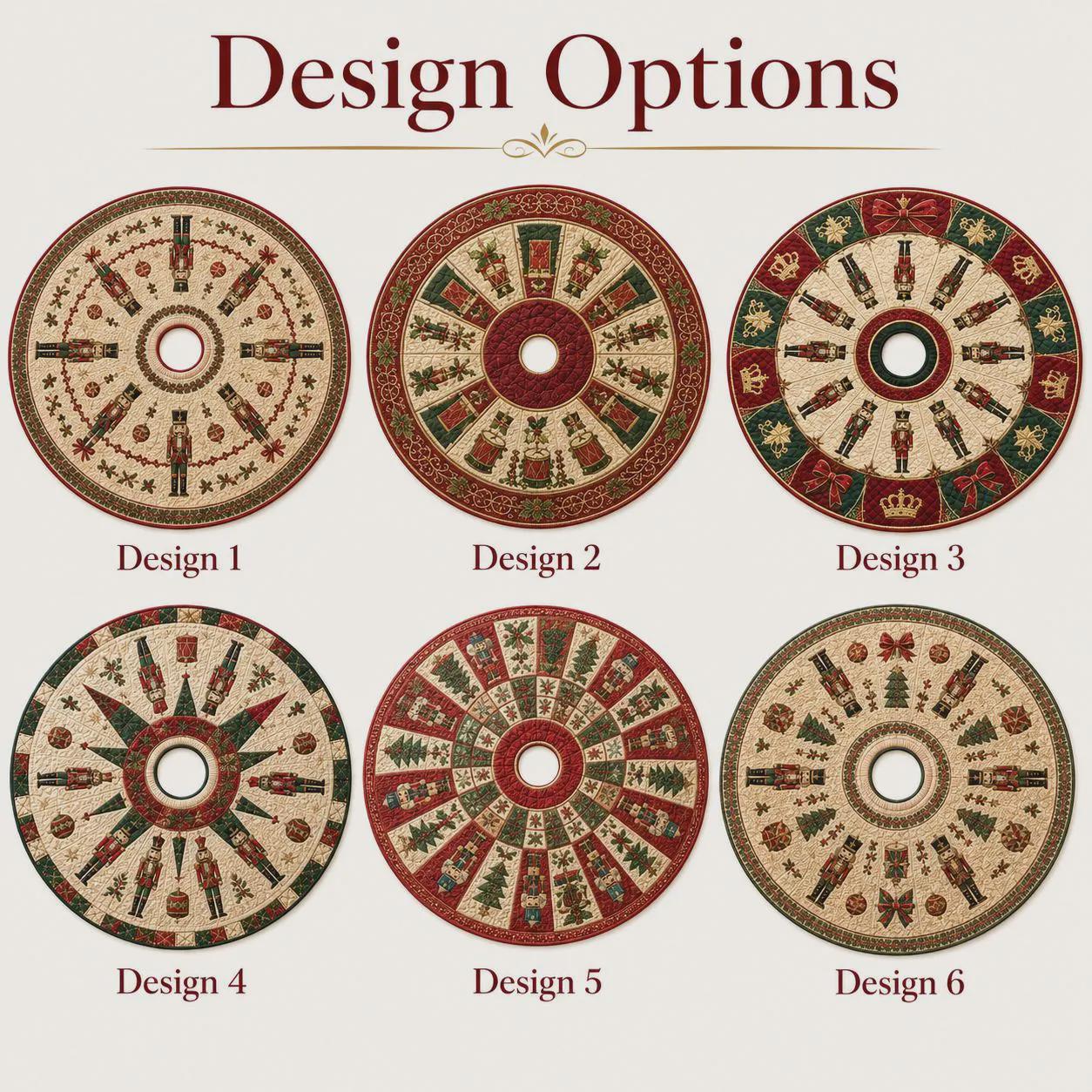 Christmas Tree Skirt with Quilt Style Nutcracker Design for Traditional Holiday and Xmas Tree Base Cover Decor - photo 5
