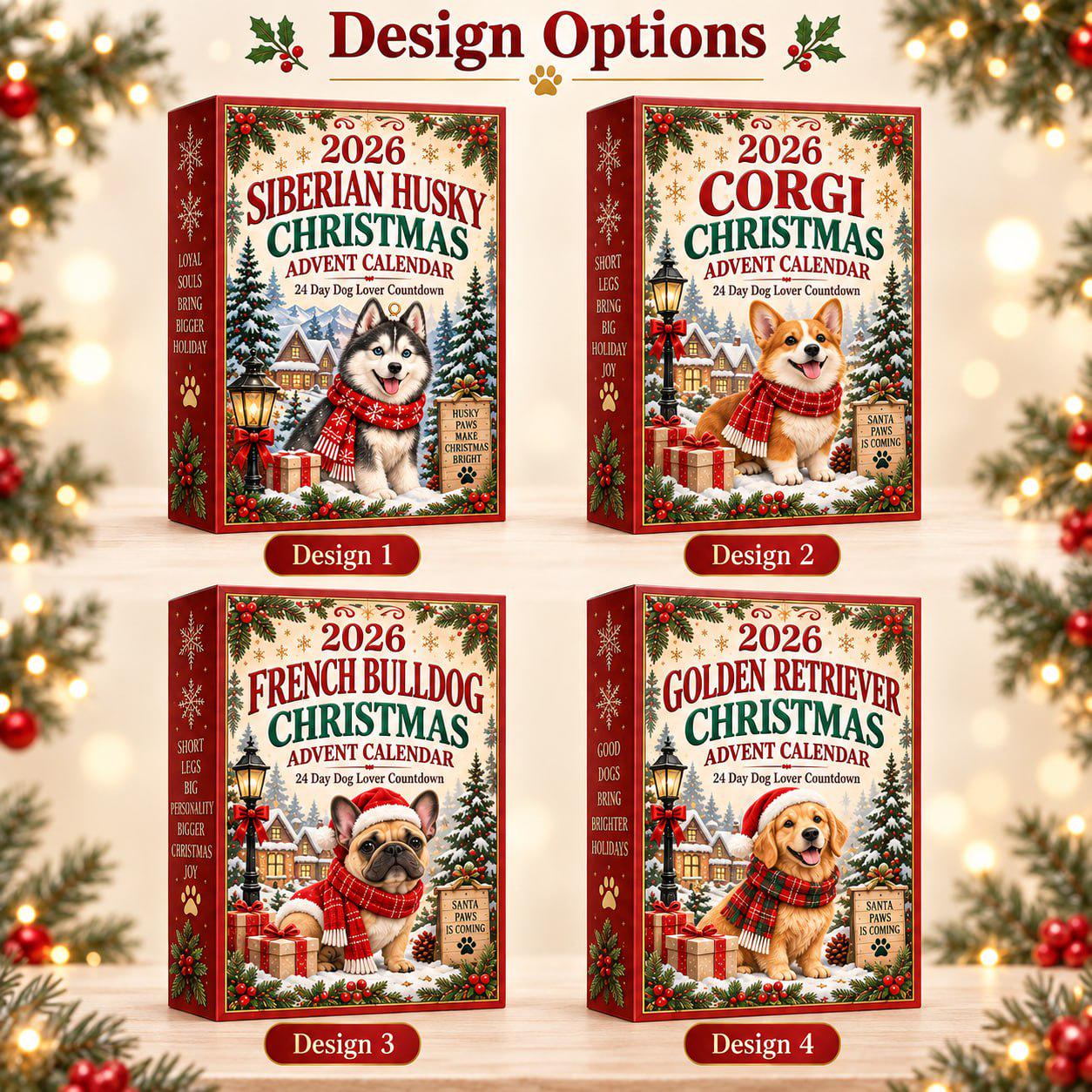 24 Days Golden Retriever Lover Advent Calendar 2026 with Husky Corgi Christmas Pet Blind Box Charm Set and Puppy Kitty Countdown Gift - photo 5