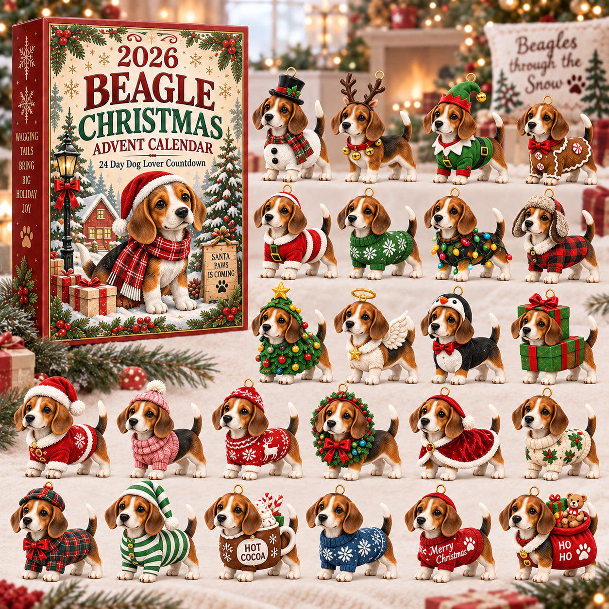 24 Days Pet Lover Advent Calendar 2026 with Dog and Cat Christmas Charm Set and Puppy Kitty Blind Box Countdown for Pet Owner Gift - photo 3