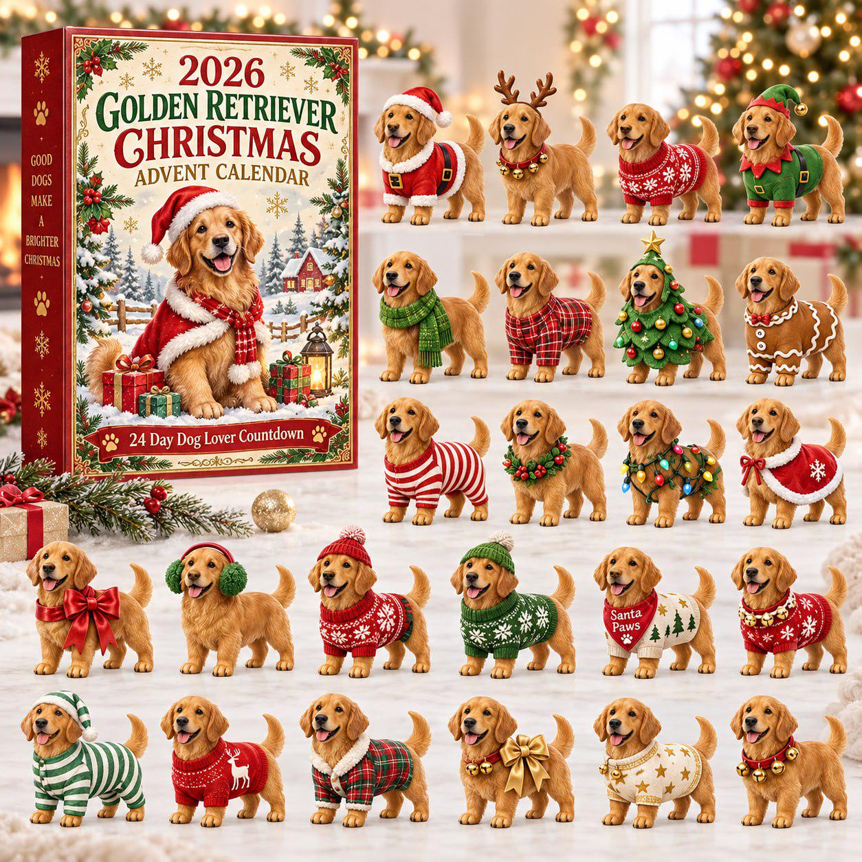 Christmas Dog Cat Advent Calendar 2026 with 24 Day Puppy Kitty Charm Countdown and Pet Lover Blind Box Set for Holiday Gift - photo 3