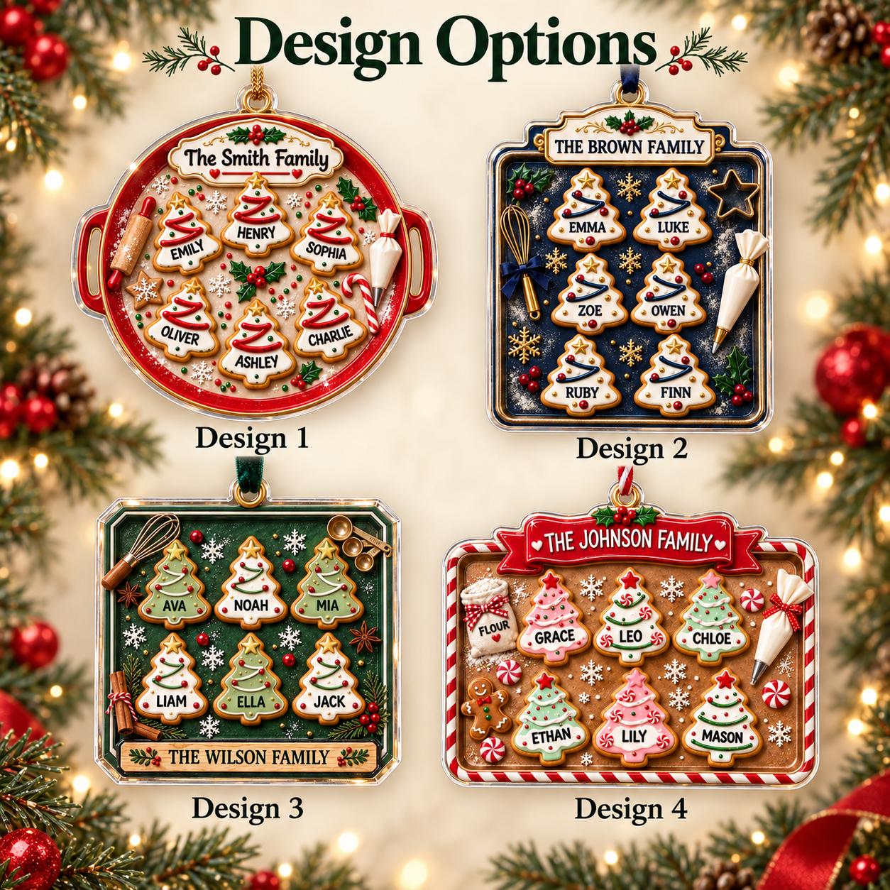 Personalized Family Cookie Acrylic Ornament with Custom Name Christmas Tree Decor and Baking Keepsake for Holiday Gift - photo 3