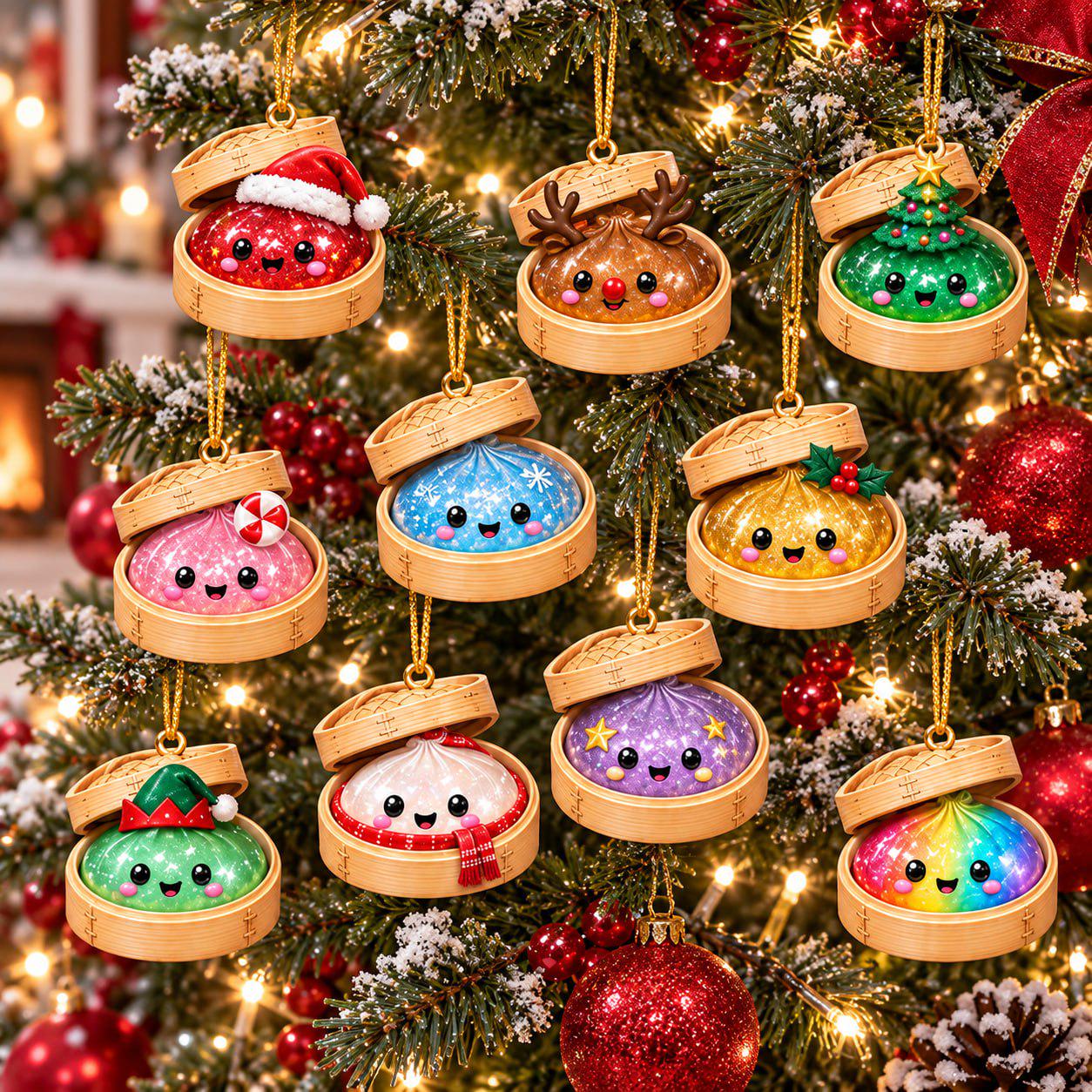 24 Days Dumpling Advent Calendar 2026 with Cute Blind Box Ornament Set and Kawaii Christmas Countdown for Holiday Gift Idea - photo 2