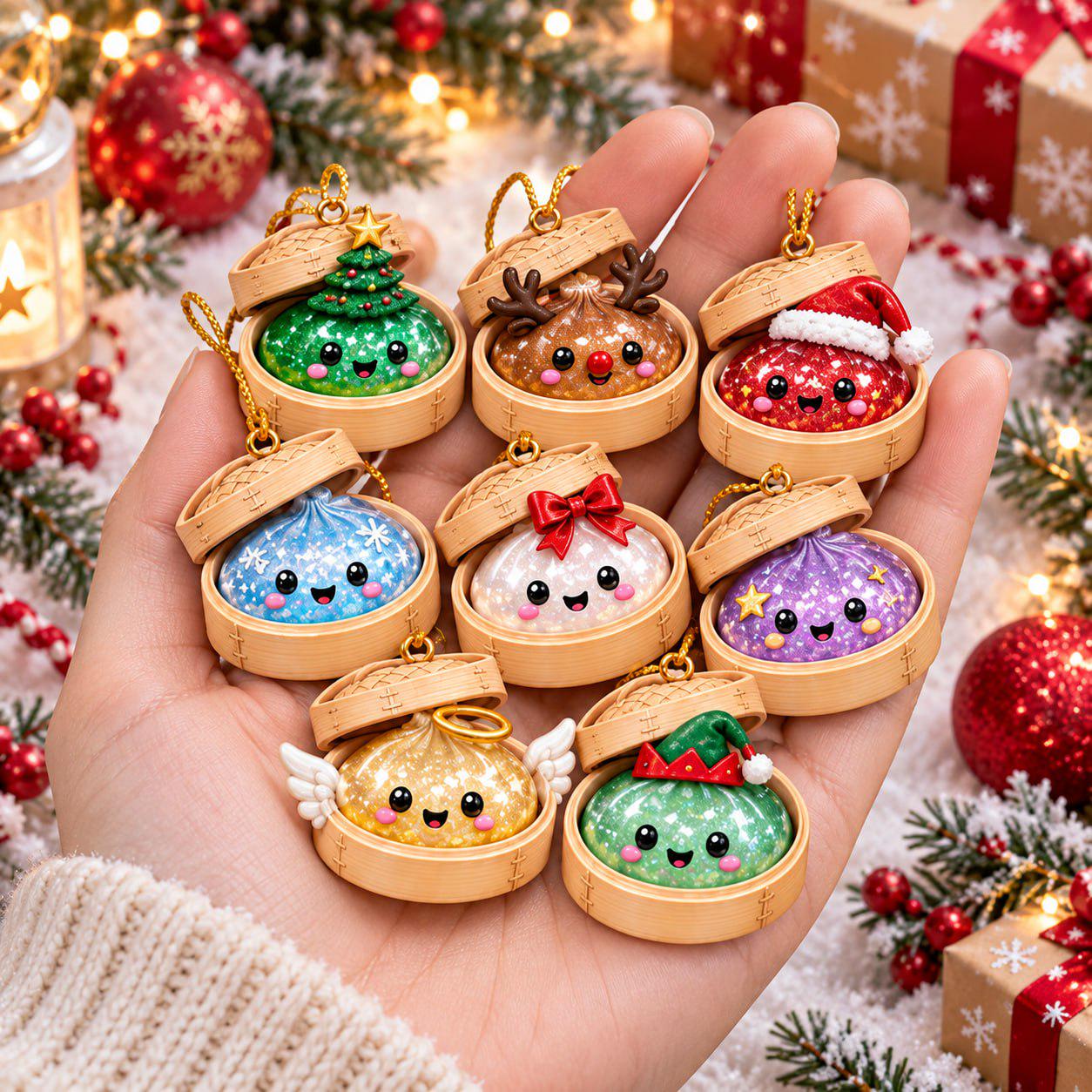 24 Days Dumpling Advent Calendar 2026 with Cute Blind Box Ornament Set and Kawaii Christmas Countdown for Holiday Gift Idea - photo 3
