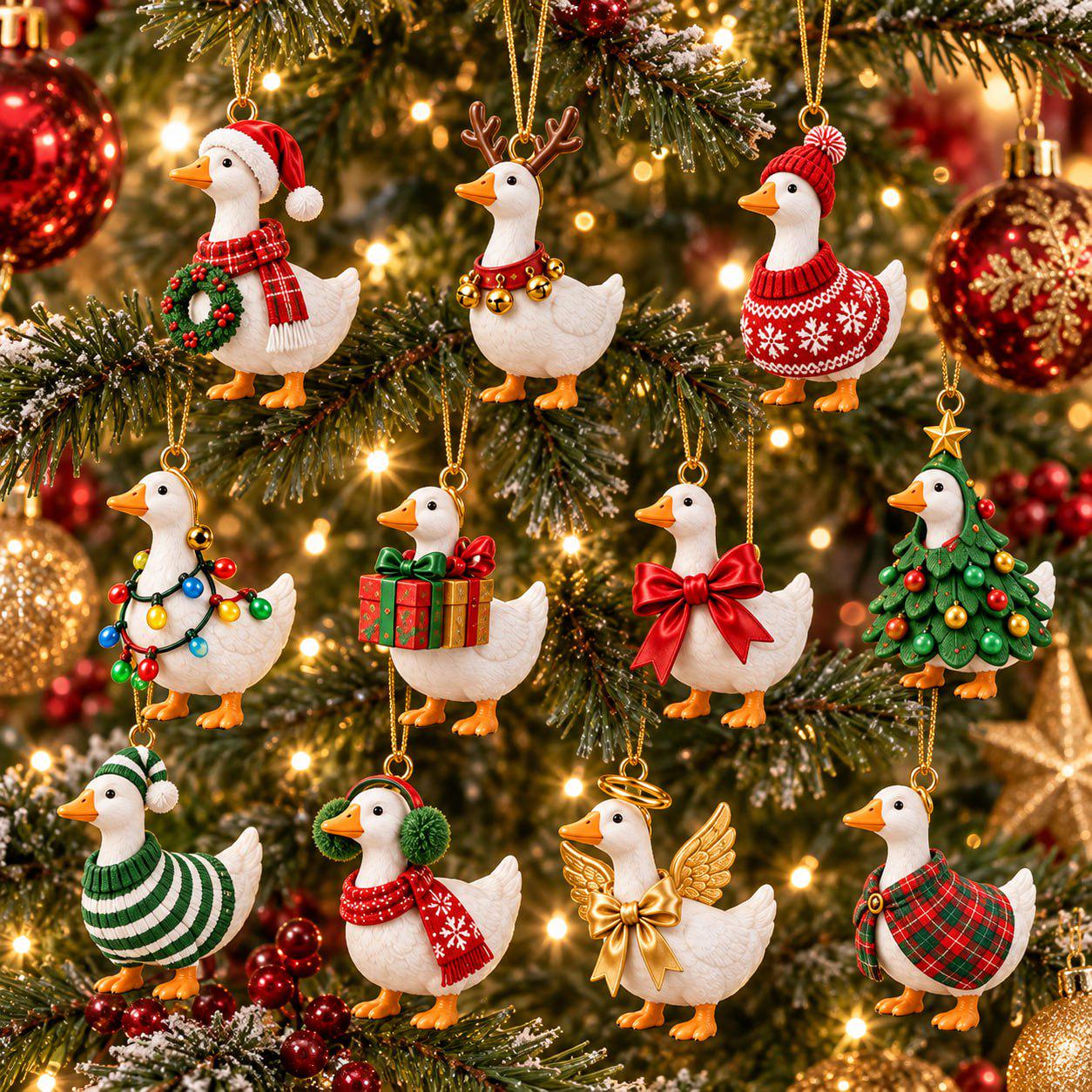 24 Days Goose Christmas Advent Calendar 2026 with Blind Box Charm Set and Funny Holiday Countdown for Christmas Gift for Lovers - photo 4