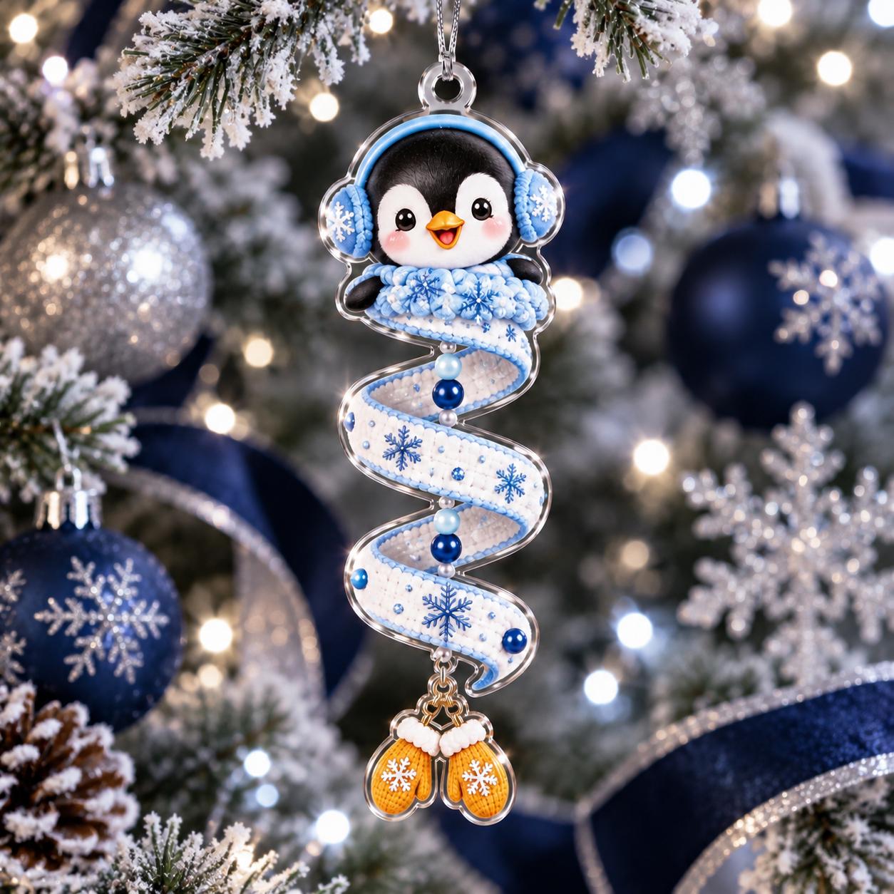 Christmas Acrylic Ornament Set with Tree Reindeer Snowman Gingerbread Hanging Decor and Cute Holiday Keepsake Gift - photo 7