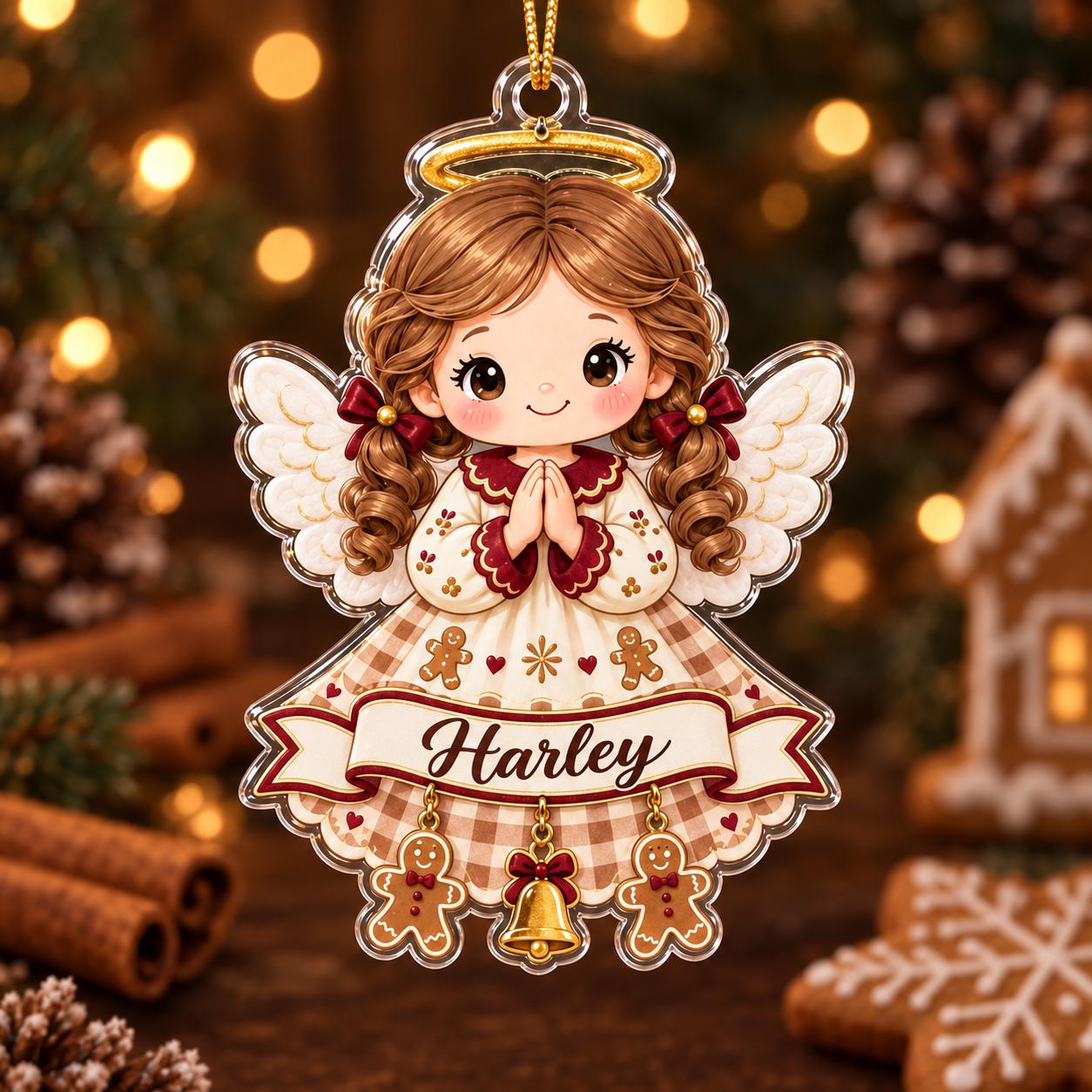 Personalized Angel Acrylic Ornament with Custom Name Christmas Tree Decor and Guardian Keepsake for Religious Gift - photo 8