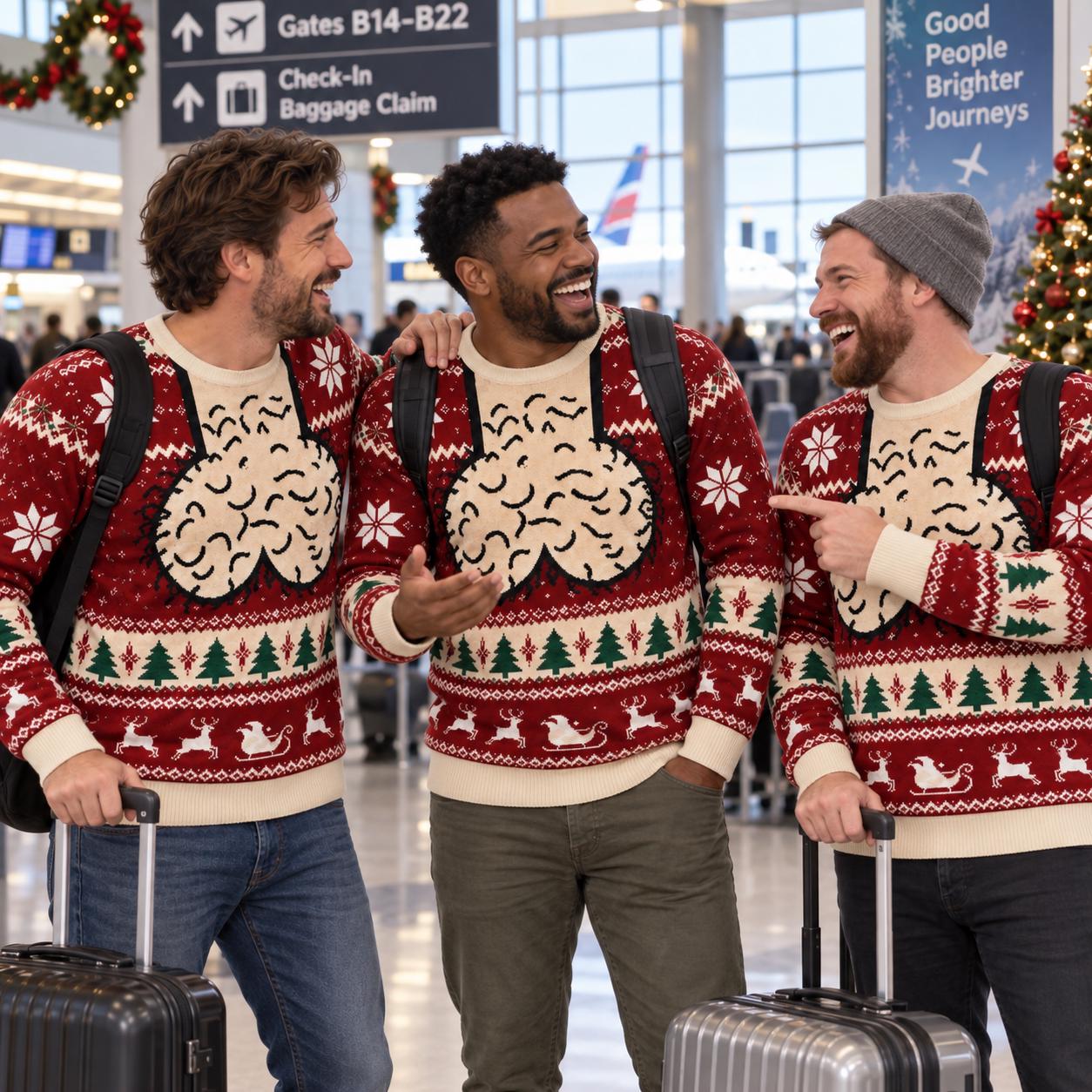 Funny Ugly Christmas Sweater for Men – Weird Xmas Party Shirt Novelty Holiday Sweatshirts Outfit and White Elephant Gift - photo 2
