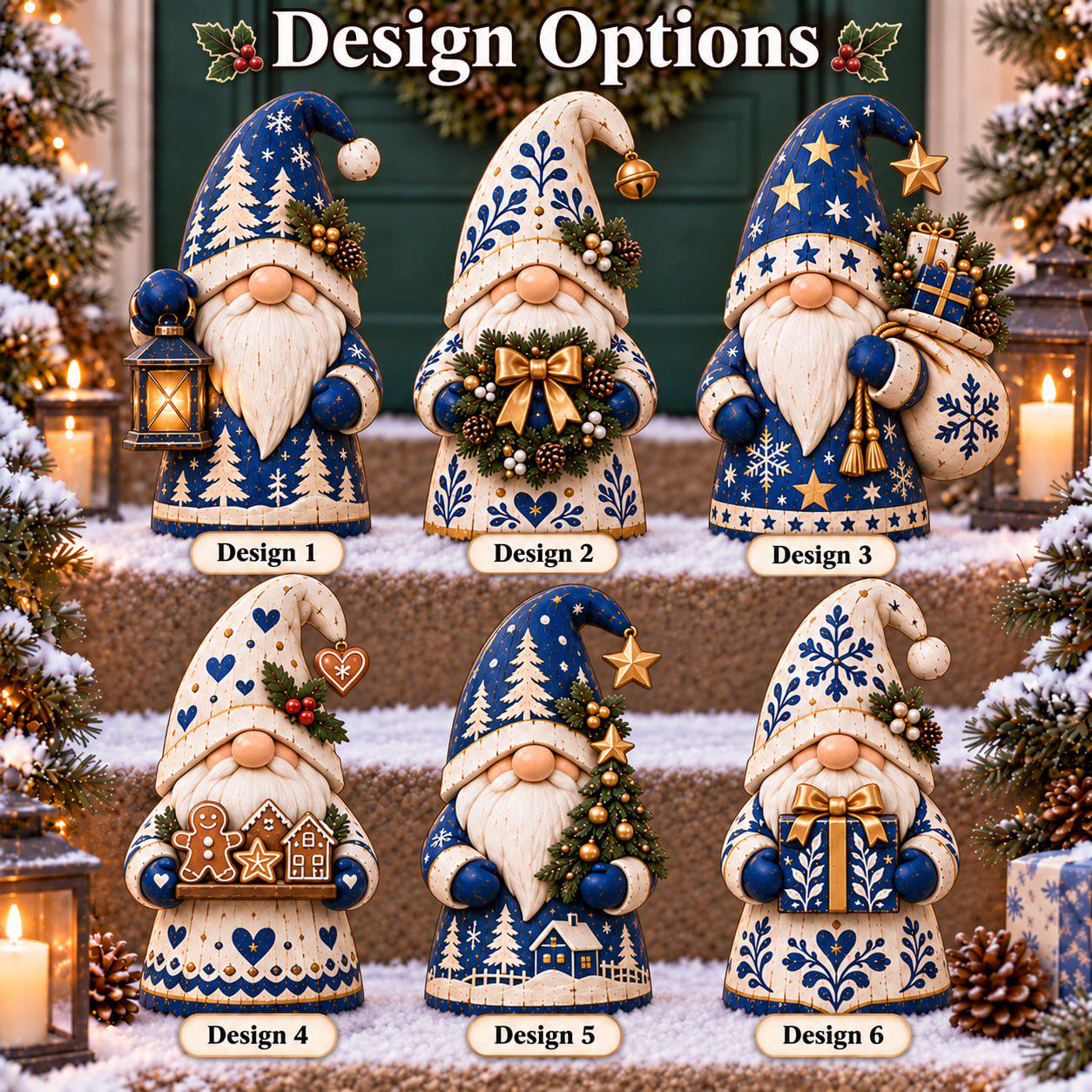 2D Flat Wooden Christmas Gnome Decor Figurines – Nordic Winter Holiday Farmhouse Shelf Sitters Decoration - photo 4