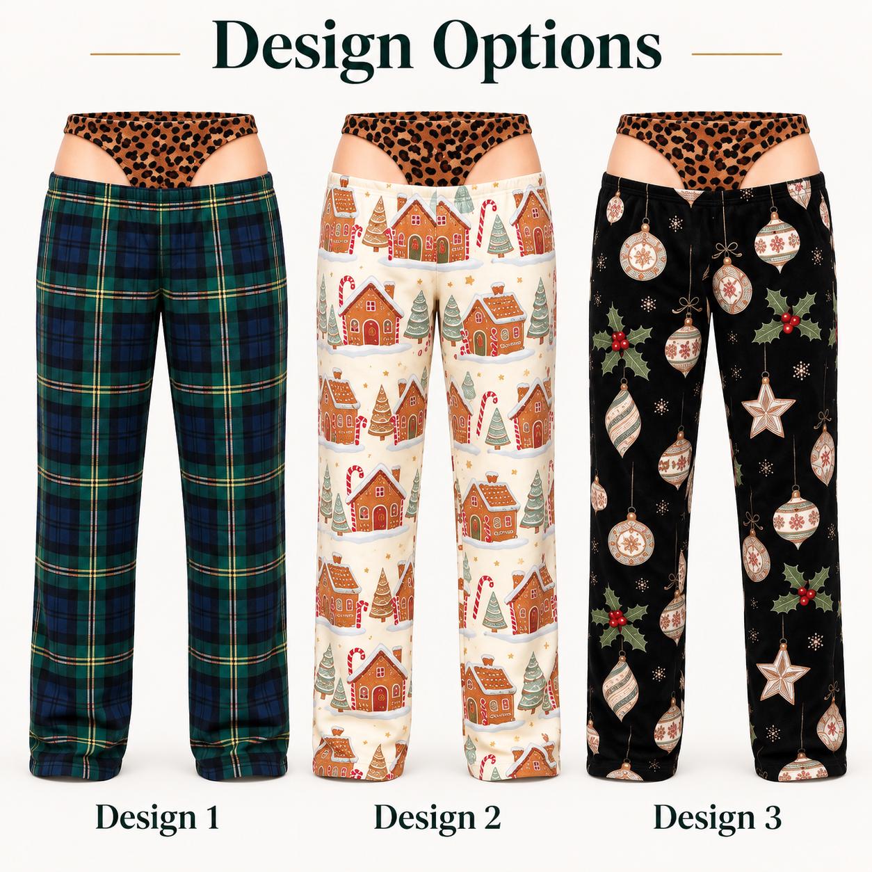 Funny Fake Underwear Illusion Christmas Pajama Pants for Men – Plaid Holiday Lounge Pants Xmas PJs Sleepwear Gag Gift for Him - photo 3