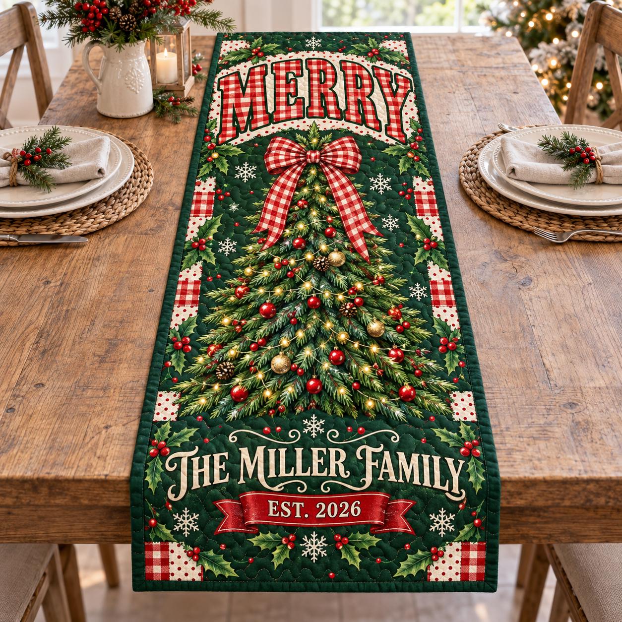 Quilted Table Runner with Running Galloping Horses – Rustic Farmhouse Equestrian Dining Decor and Horse Lover Gift - photo 2