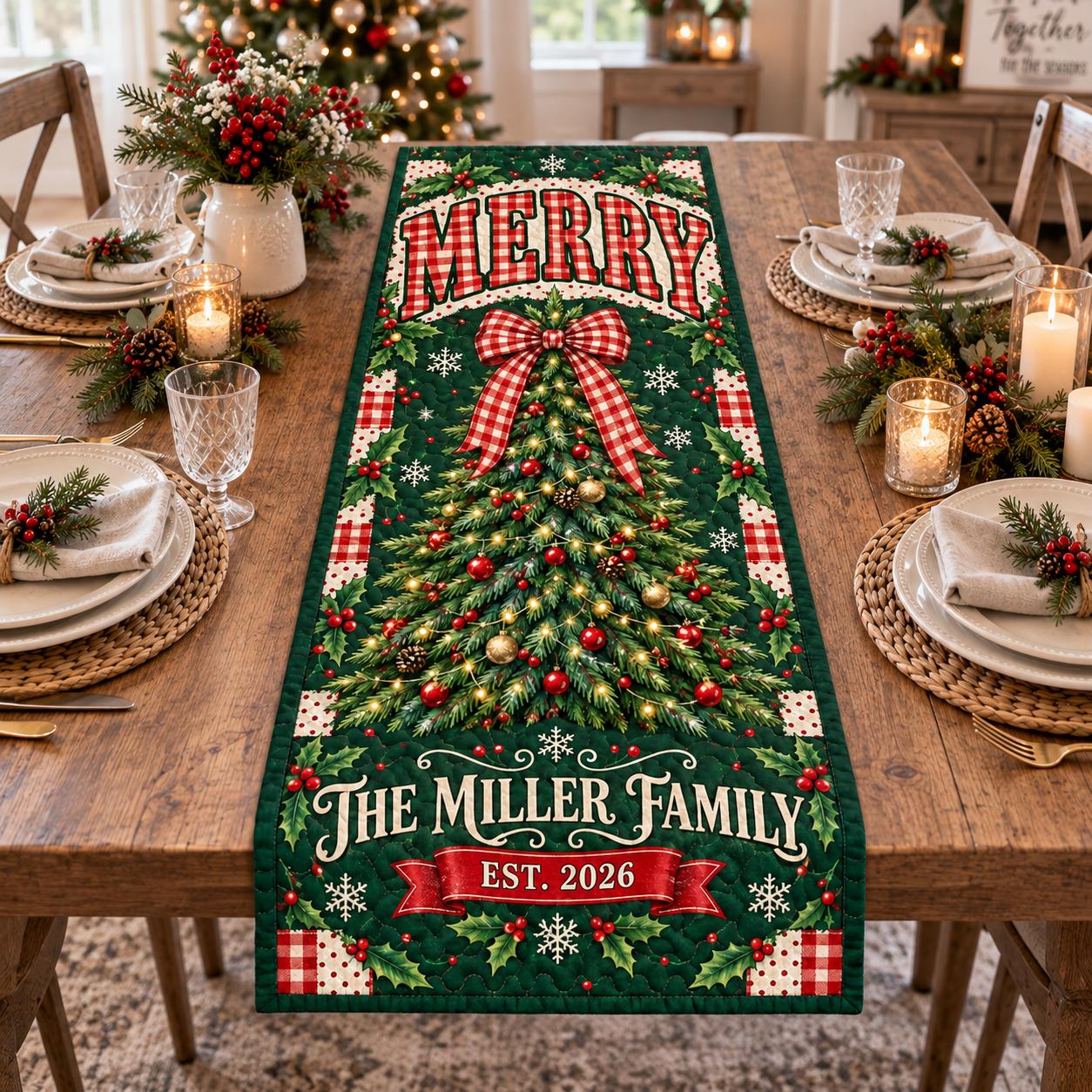 Quilted Table Runner with Running Galloping Horses – Rustic Farmhouse Equestrian Dining Decor and Horse Lover Gift - photo 4