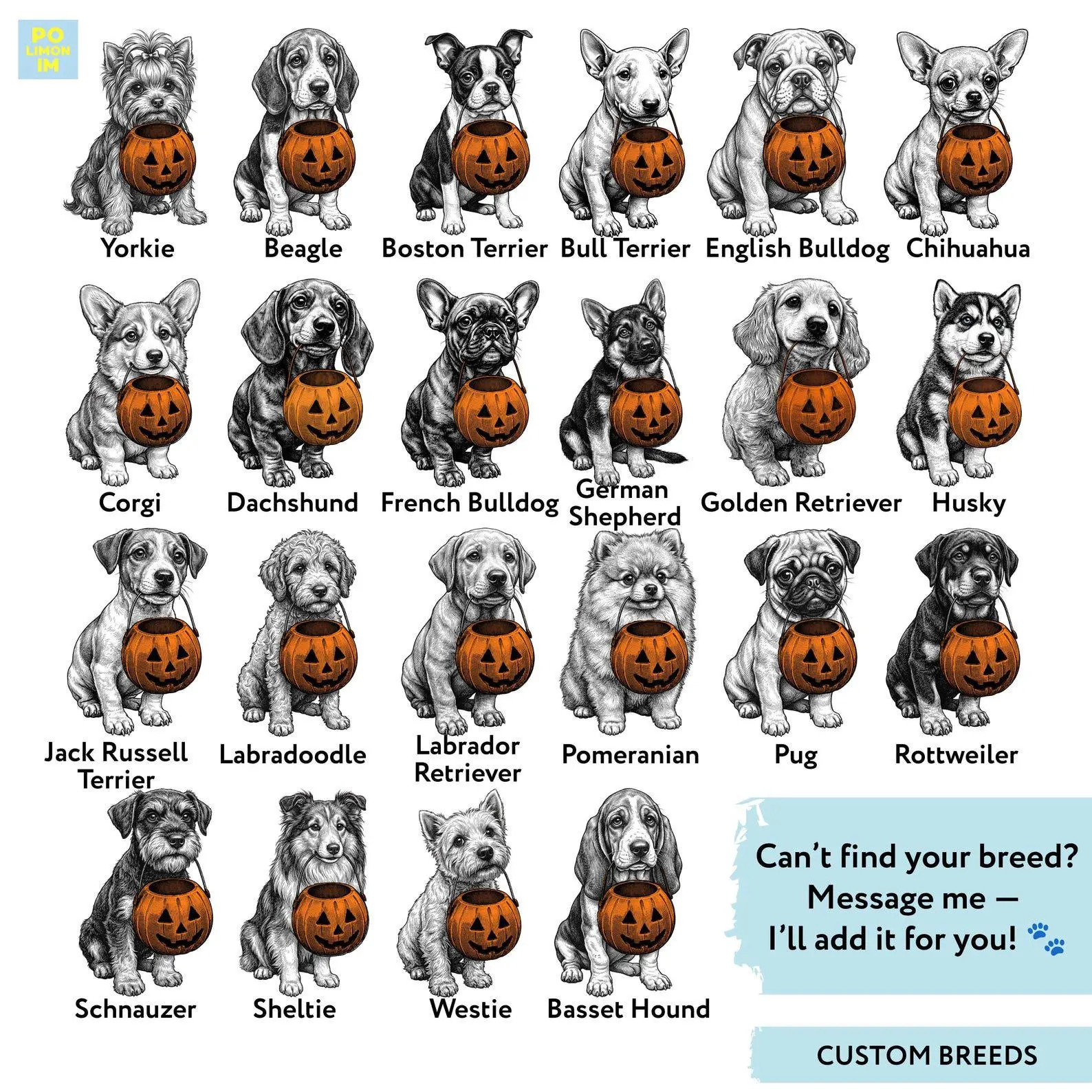 50+ Halloween Dog Butter Shirt, Breeds Puppy Custom Tee, Golden Retriever Fall, Frenchie Spooky Season - photo 2