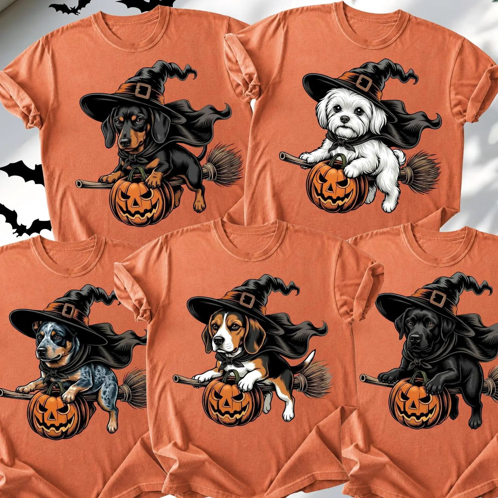 50+ Halloween Dog Witch Yam Shirt, Spooky Boston Terrier German Shepherd Goldendoodle Pomeranian Tee, Funny Witchcraft Dog Lover Gift