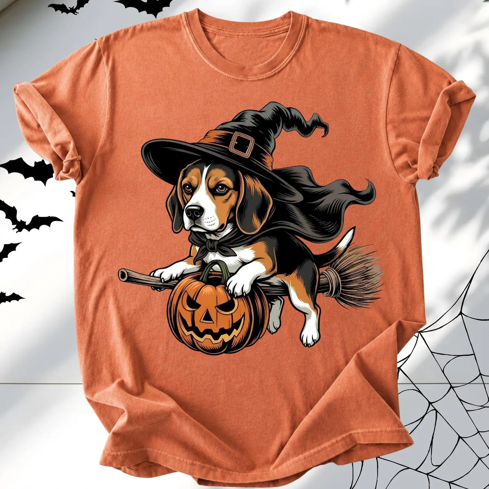 50+ Halloween Dog Witch Yam Shirt, Spooky Boston Terrier German Shepherd Goldendoodle Pomeranian Tee, Funny Witchcraft Dog Lover Gift - photo 2