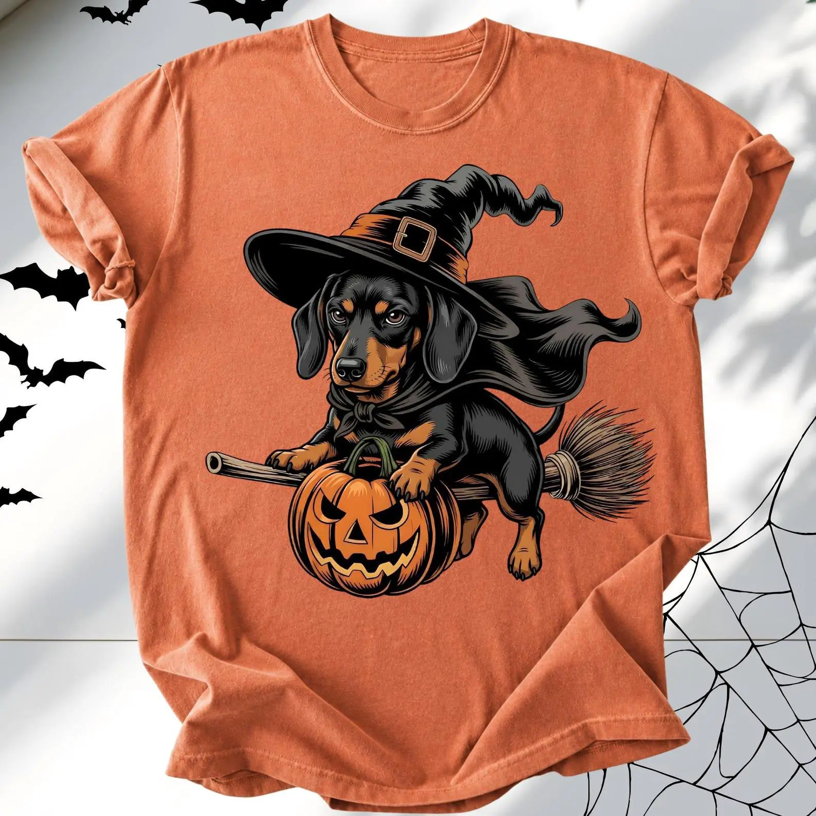 50+ Halloween Dog Witch Yam Shirt, Spooky Boston Terrier German Shepherd Goldendoodle Pomeranian Tee, Funny Witchcraft Dog Lover Gift - photo 4