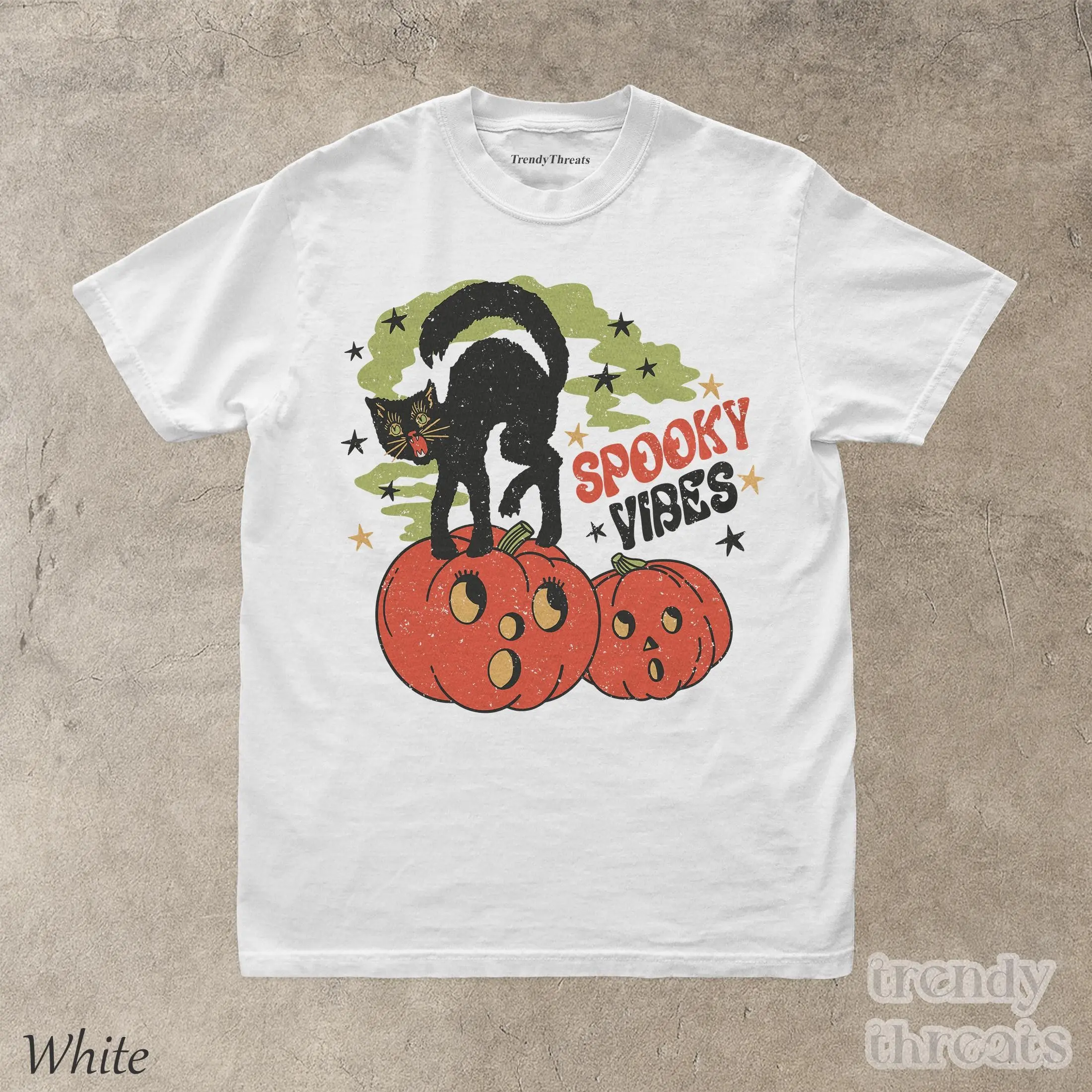 80s Vintage Inspired Halloween Shirt, Retro Black Cat Mom Graphic Tee, Spooky Season Pumpkin Fall Unisex Top