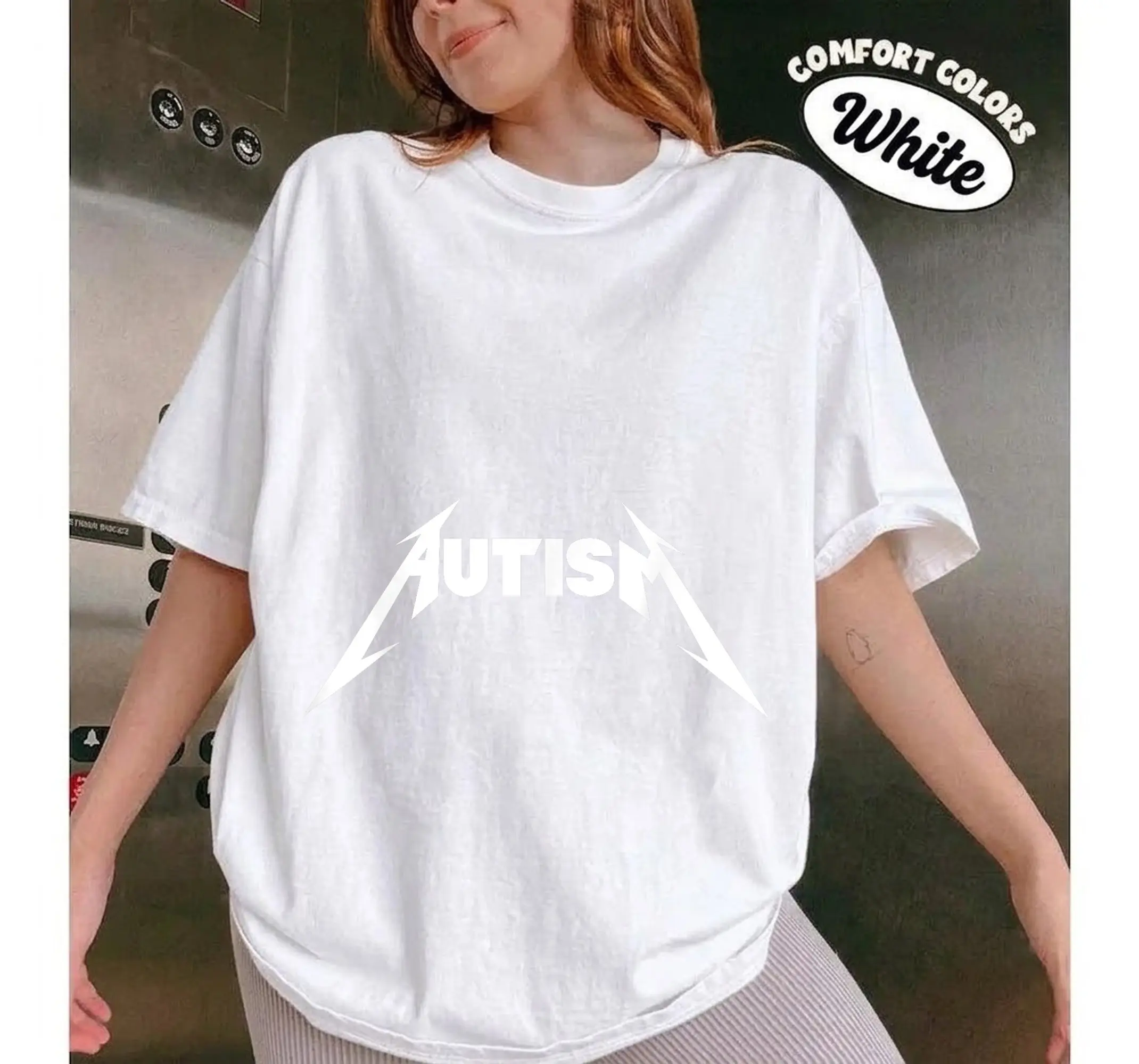 Autism Meme Heavy Metal Skeleton Graphic Tee, Funny Unisex Rock T-Shirt - photo 2