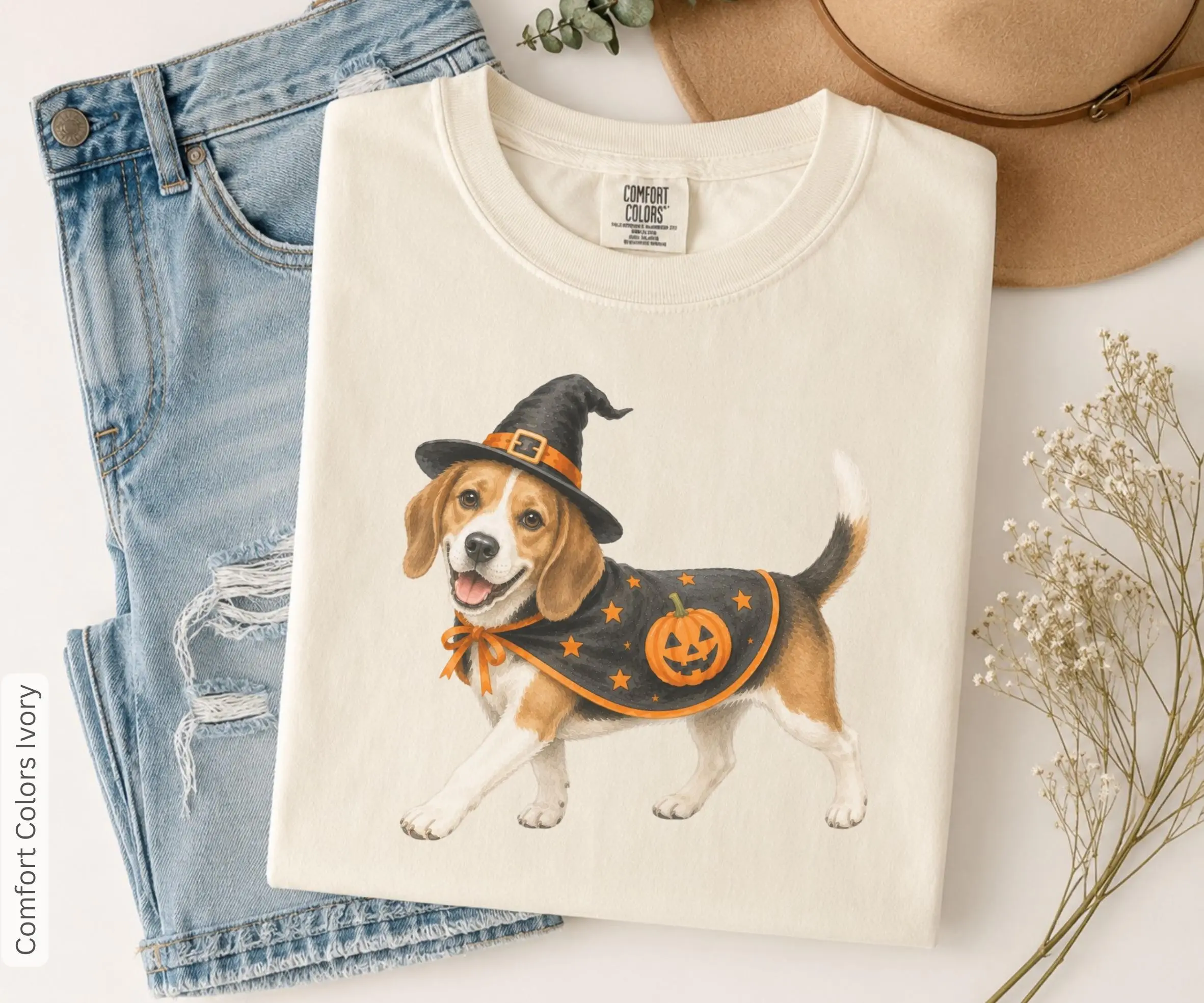 Beagle Halloween Shirt, Pumpkin Dog Costume Tee, Funny Fall Dog Lover Gift - photo 4