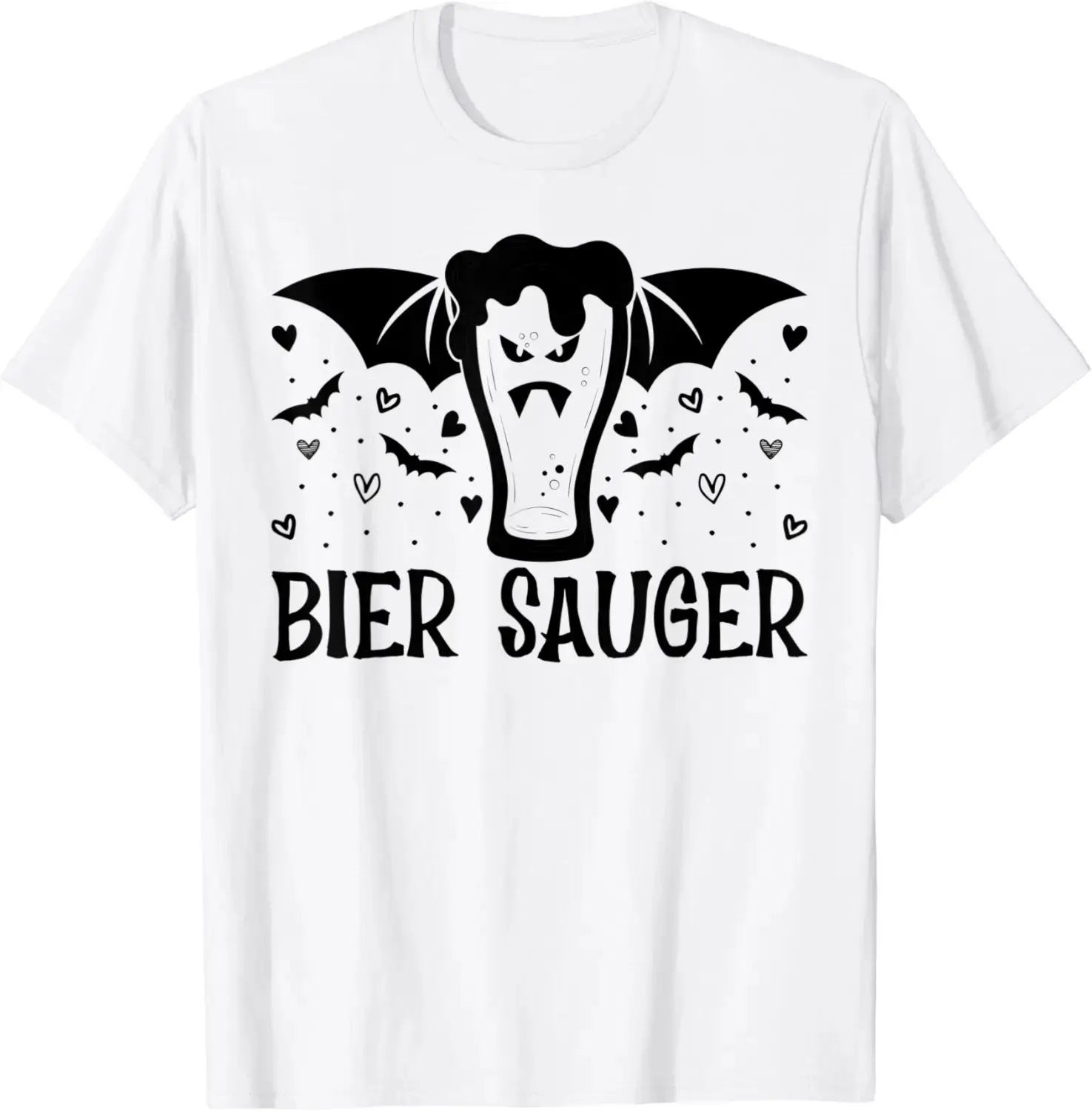 Beer Vampire Bat Wings Shirt, Funny Halloween Drinking Lover Graphic Tee, Costume Party Top for Women