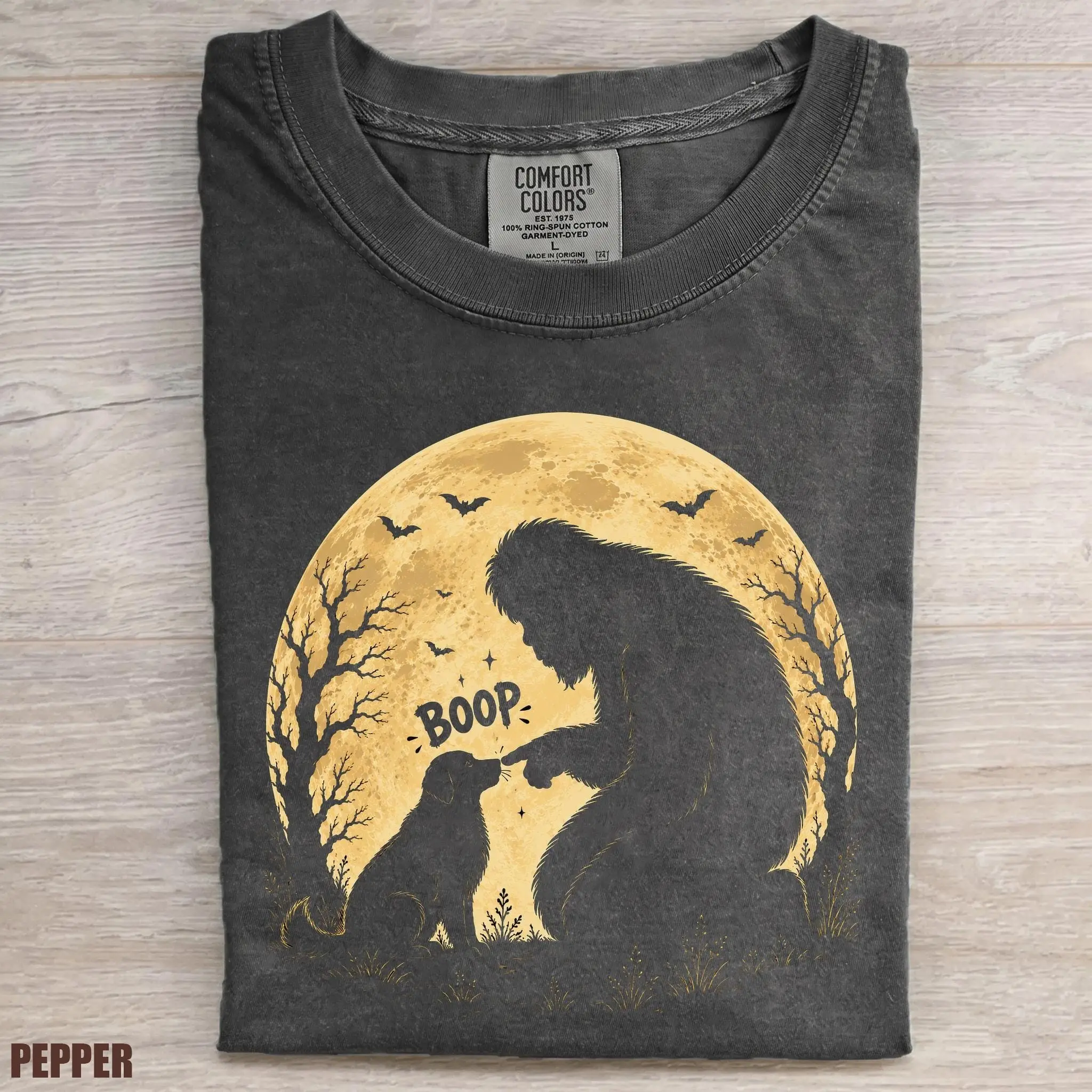 Comfort Colors Bigfoot Boop Dog Cat Sweatshirt, Sasquatch Halloween Funny Spooky Animal Lover Gift - photo 2