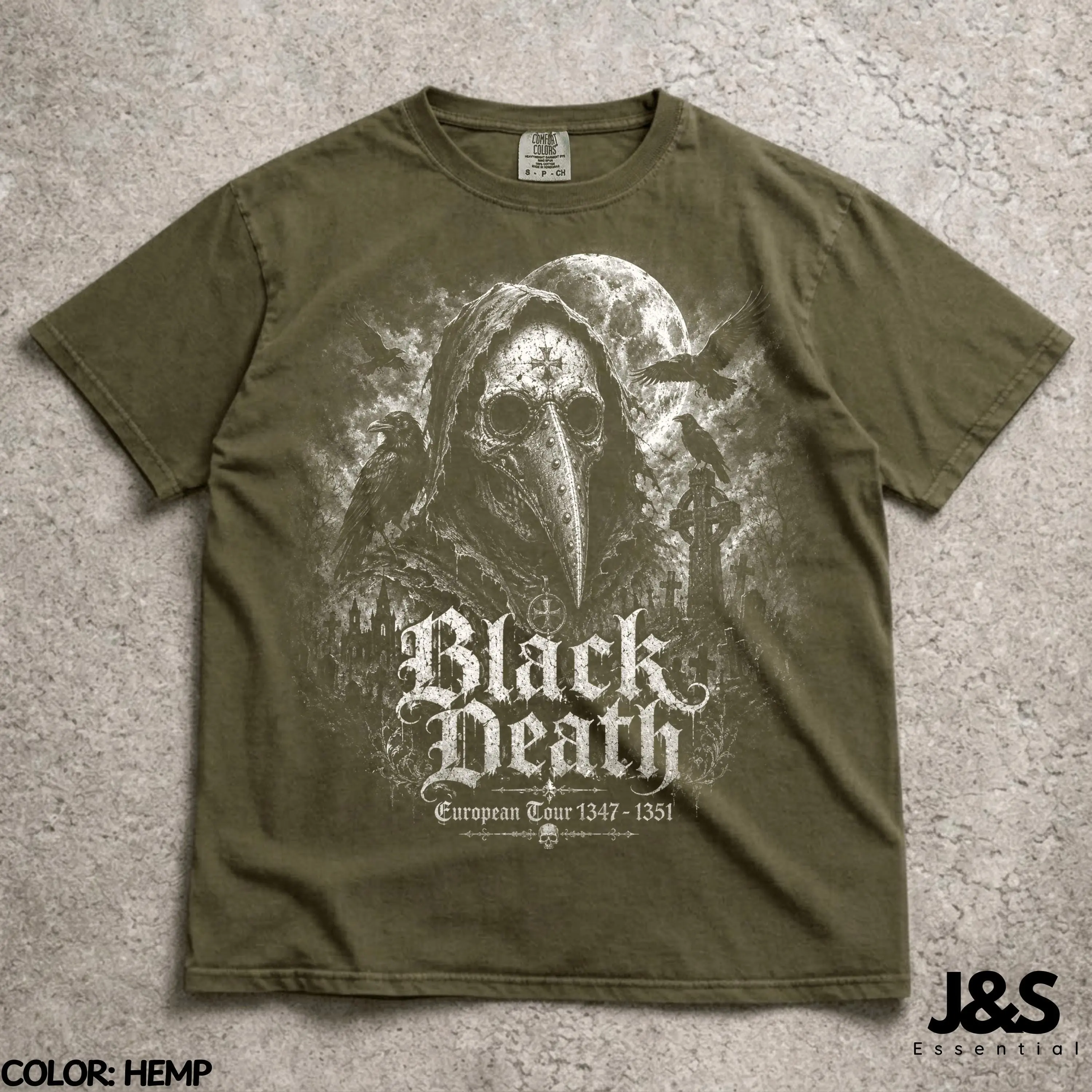 Black Death Plague Doctor Shirt, Gothic Horror Dark Academia Goth Tee, Medieval Grim Reaper Halloween Graphic Top - photo 5