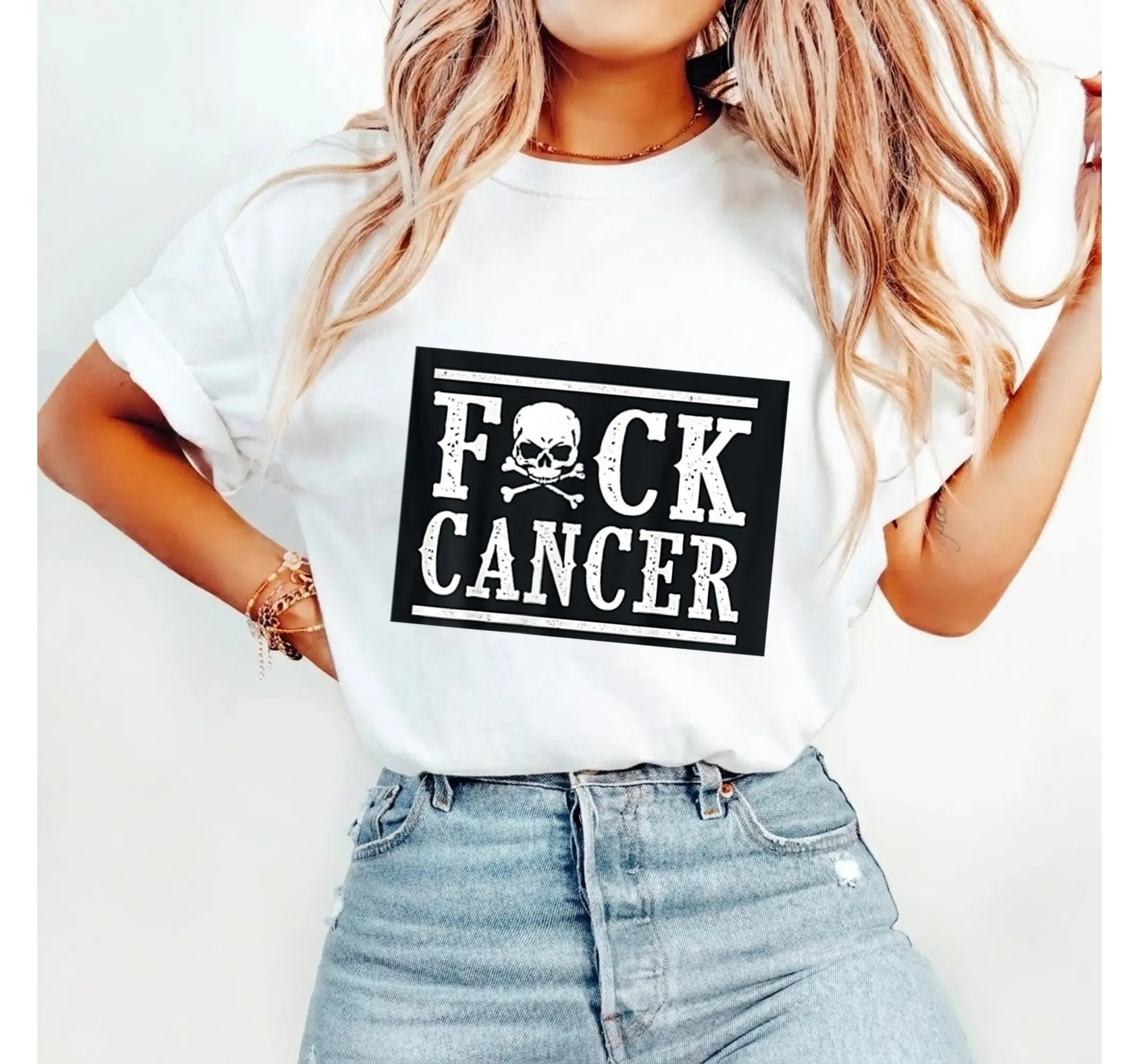 Breast Cancer Awareness Skull Shirt, Skeleton Pink Ribbon Survivor Graphic Tee
