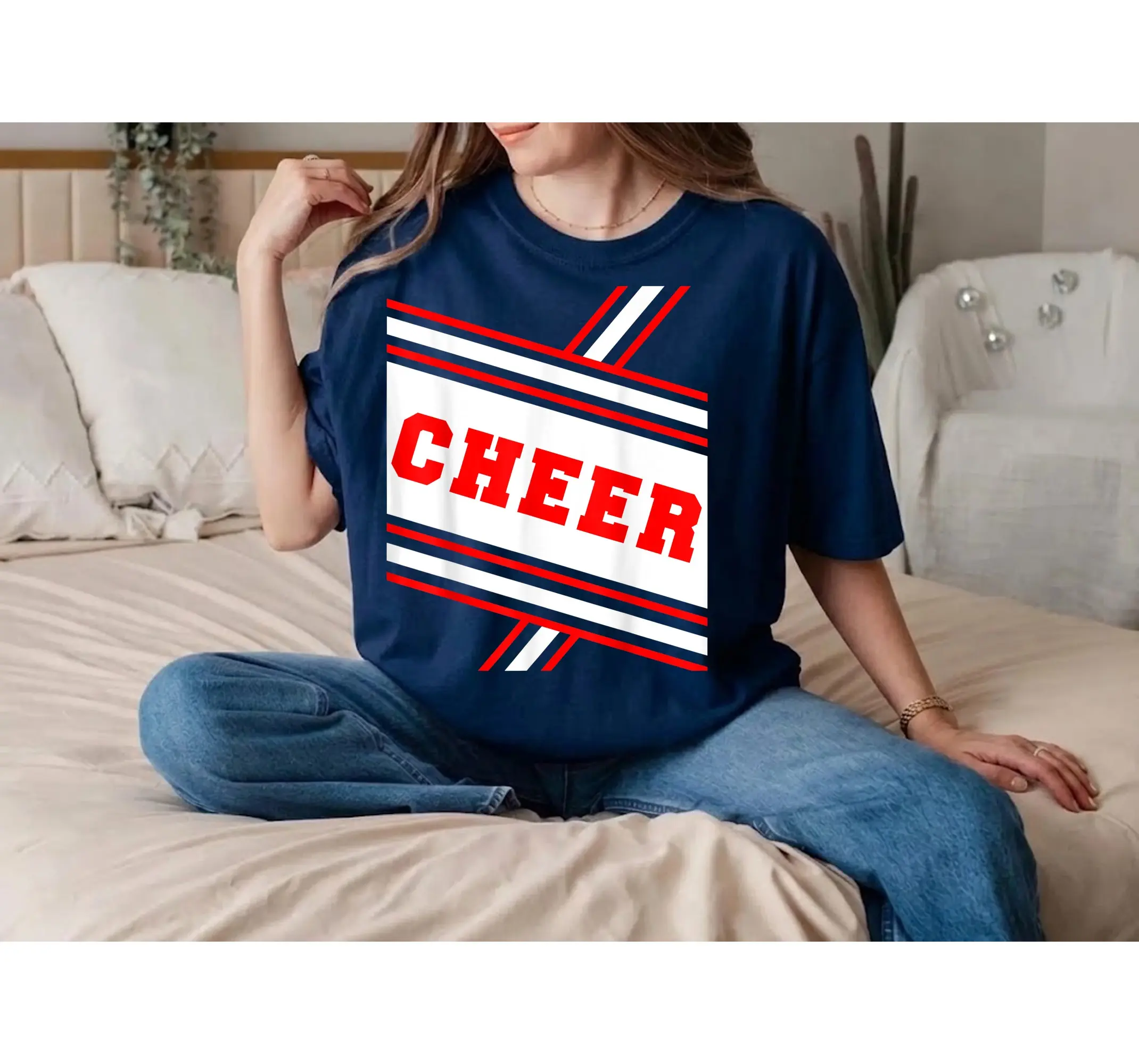 Cheerleader Uniform Halloween Costume Tee, Cute Cheer Squad Matching Shirt