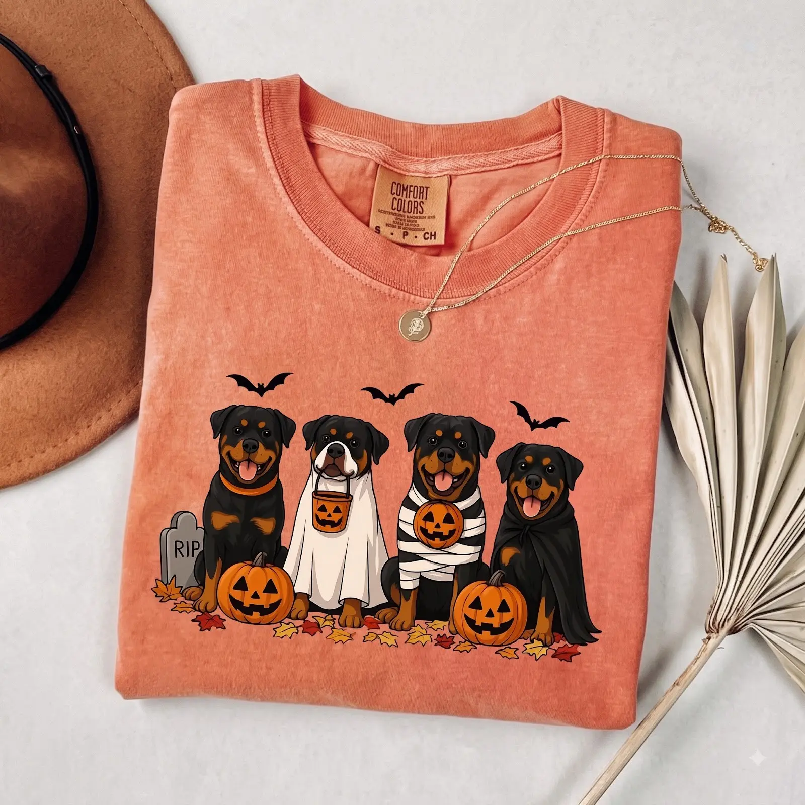 Comfort Colors 50+ Dog Breeds Ghost T-Shirt, Funny Halloween Pet Mom Graphic Tee, Cute Lover Gift for Women - photo 5