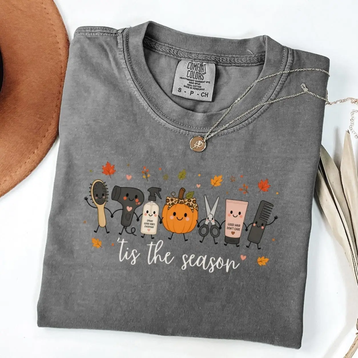 Comfort Colors Hairdresser Halloween Shirt, Beautician Salon Assistant Fall Tee, Thanksgiving Stylist Gift Idea
