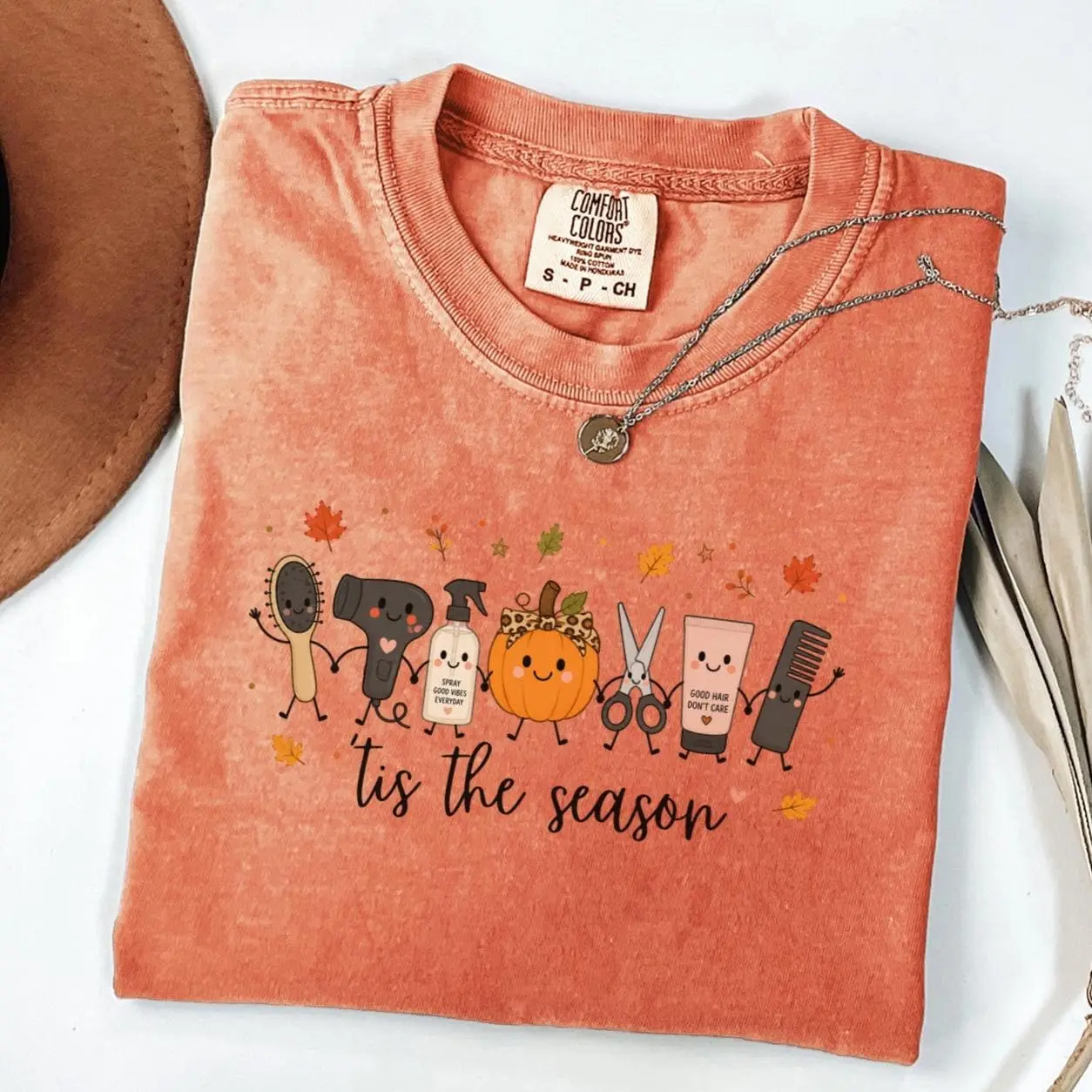 Comfort Colors Hairdresser Halloween Shirt, Beautician Salon Assistant Fall Tee, Thanksgiving Stylist Gift Idea - photo 3