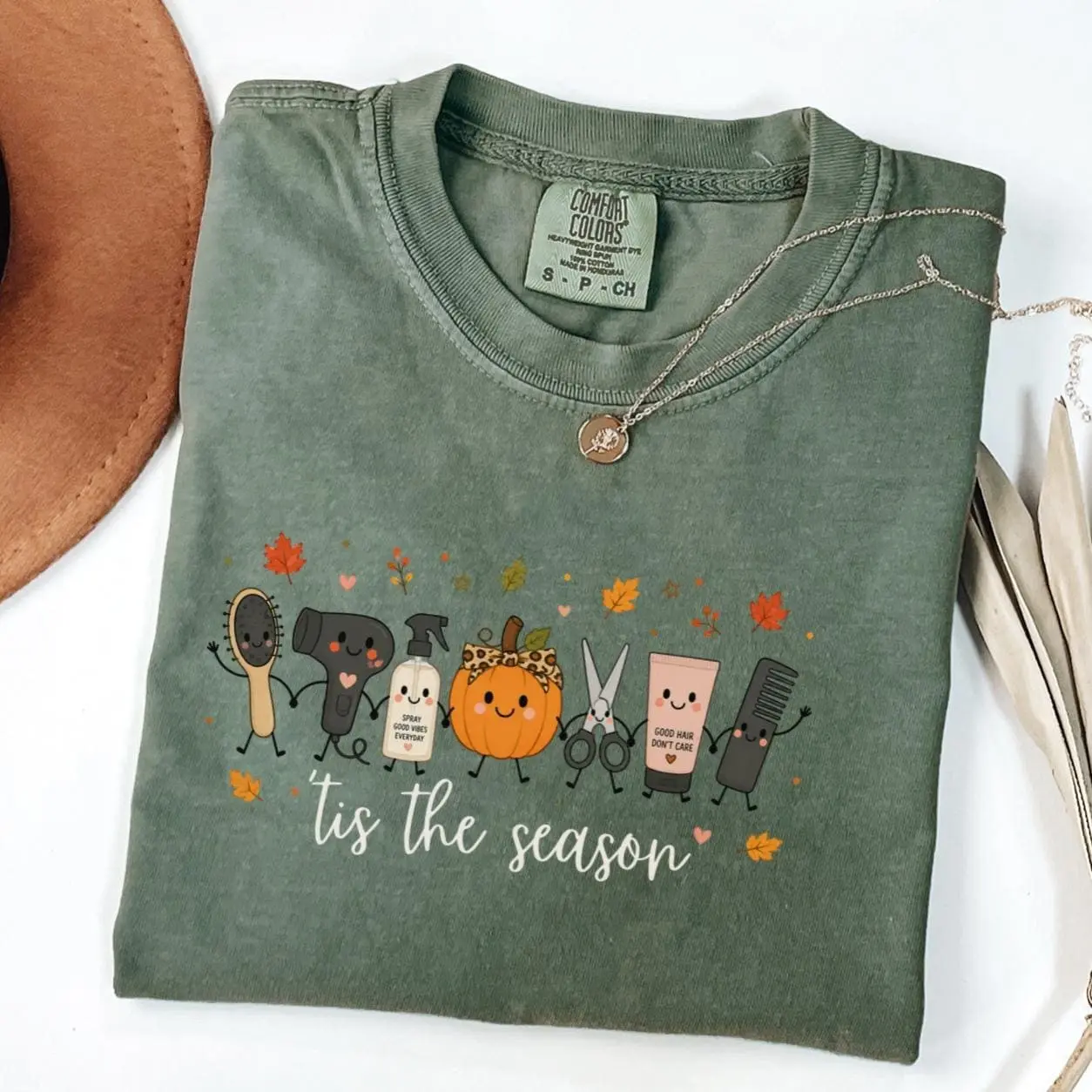 Comfort Colors Hairdresser Halloween Shirt, Beautician Salon Assistant Fall Tee, Thanksgiving Stylist Gift Idea - photo 4