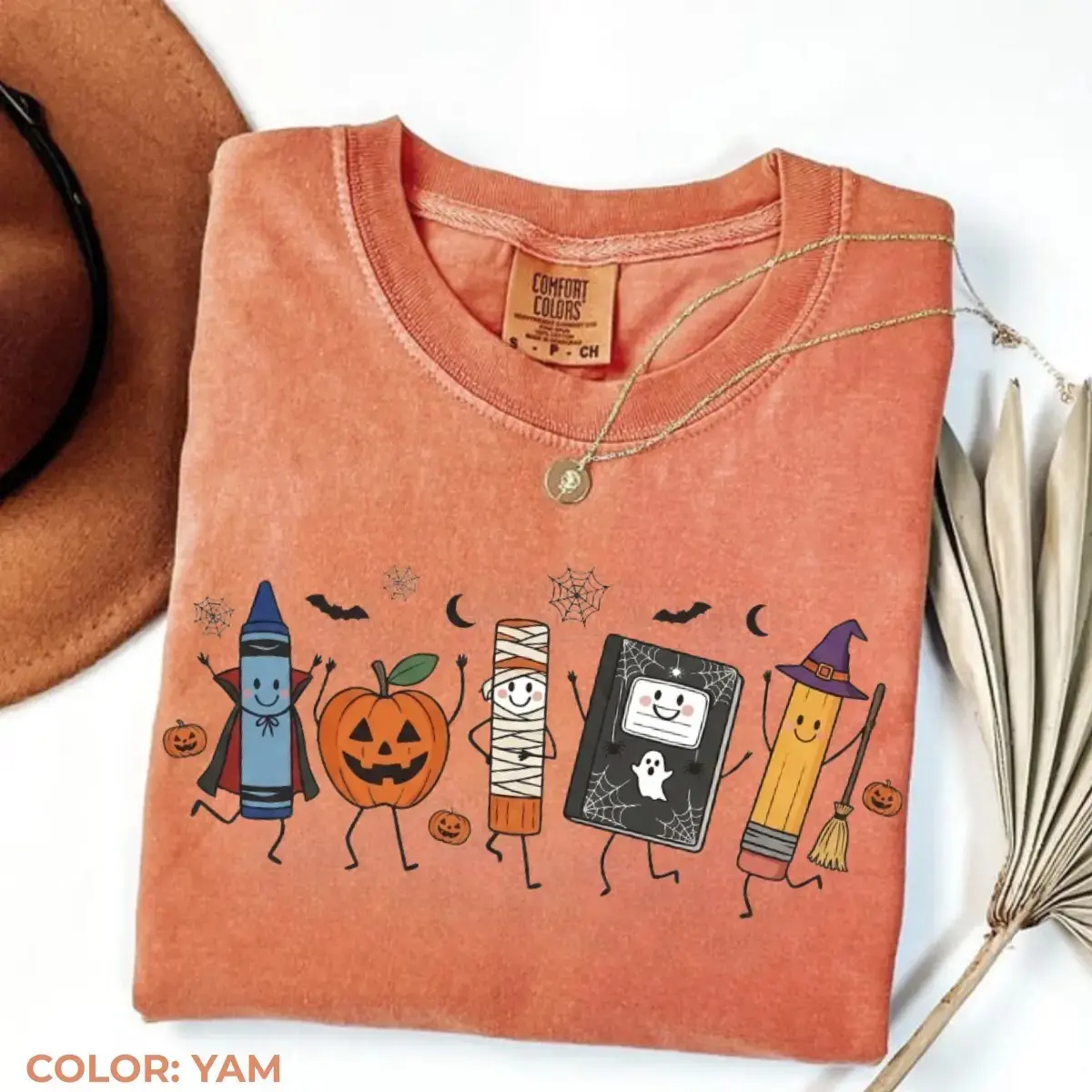 Comfort Color Halloween Teacher Life Shirt, Funny Preschool Back To School Gift Supplies Tee - photo 3