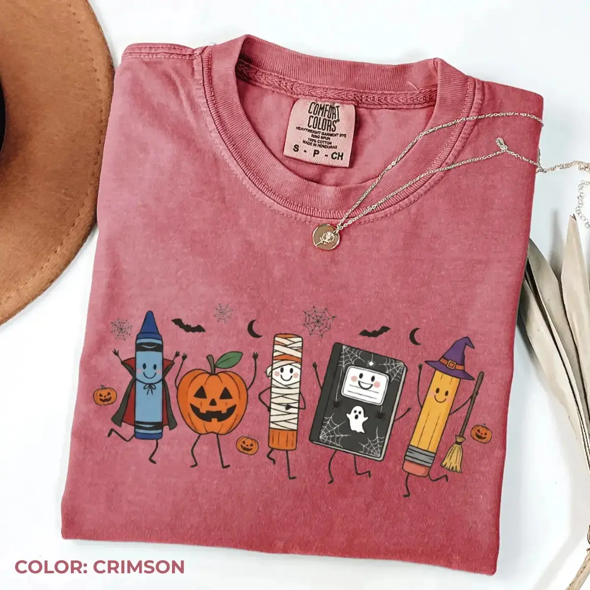 Comfort Color Halloween Teacher Life Shirt, Funny Preschool Back To School Gift Supplies Tee - photo 5