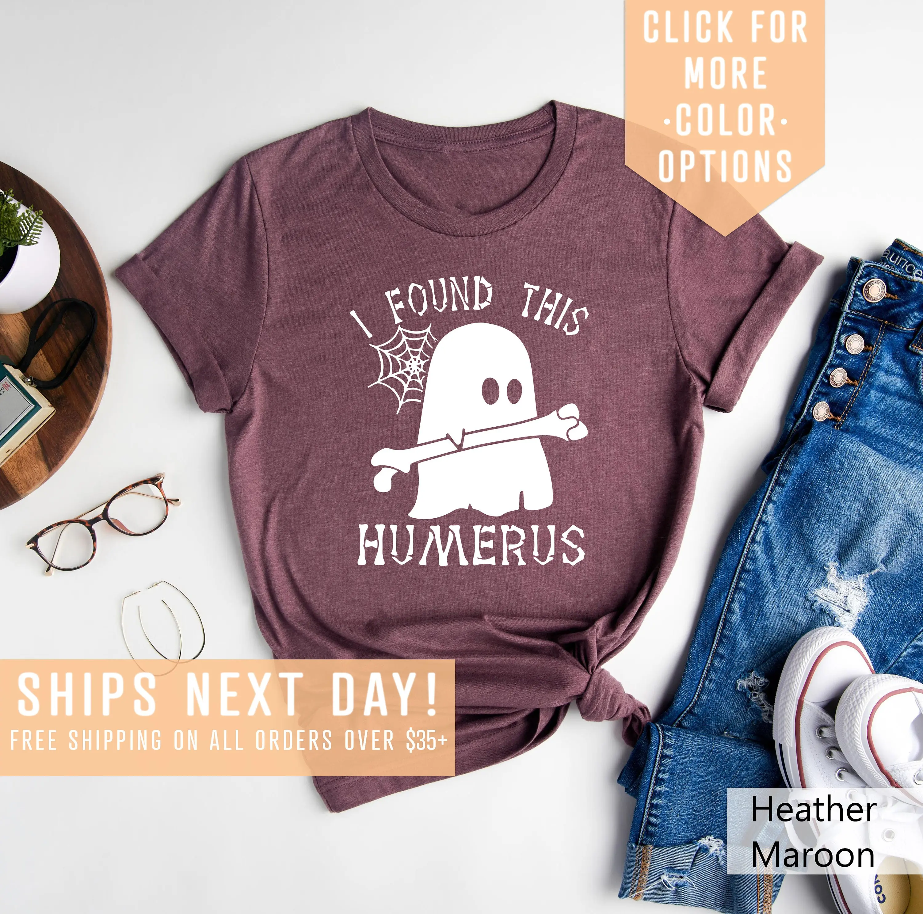Comfort Colors I Found This Humerus Sweatshirt, Funny Skeleton NICU Nurse Tee, Nursing School Halloween Gift - photo 2