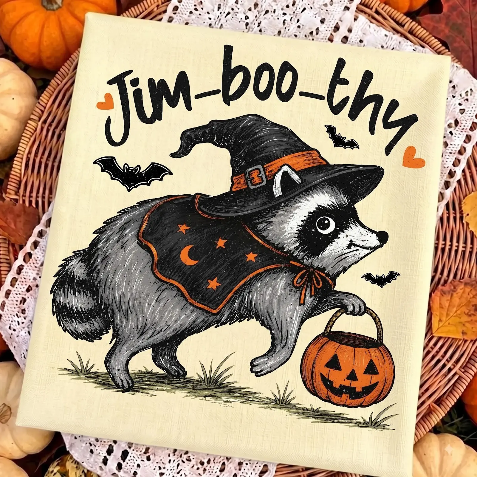 Comfort Colors Jimothy Funny Racoon T-Shirt, Fall Halloween Graphic Tee, Cute Trendy Top for Women
