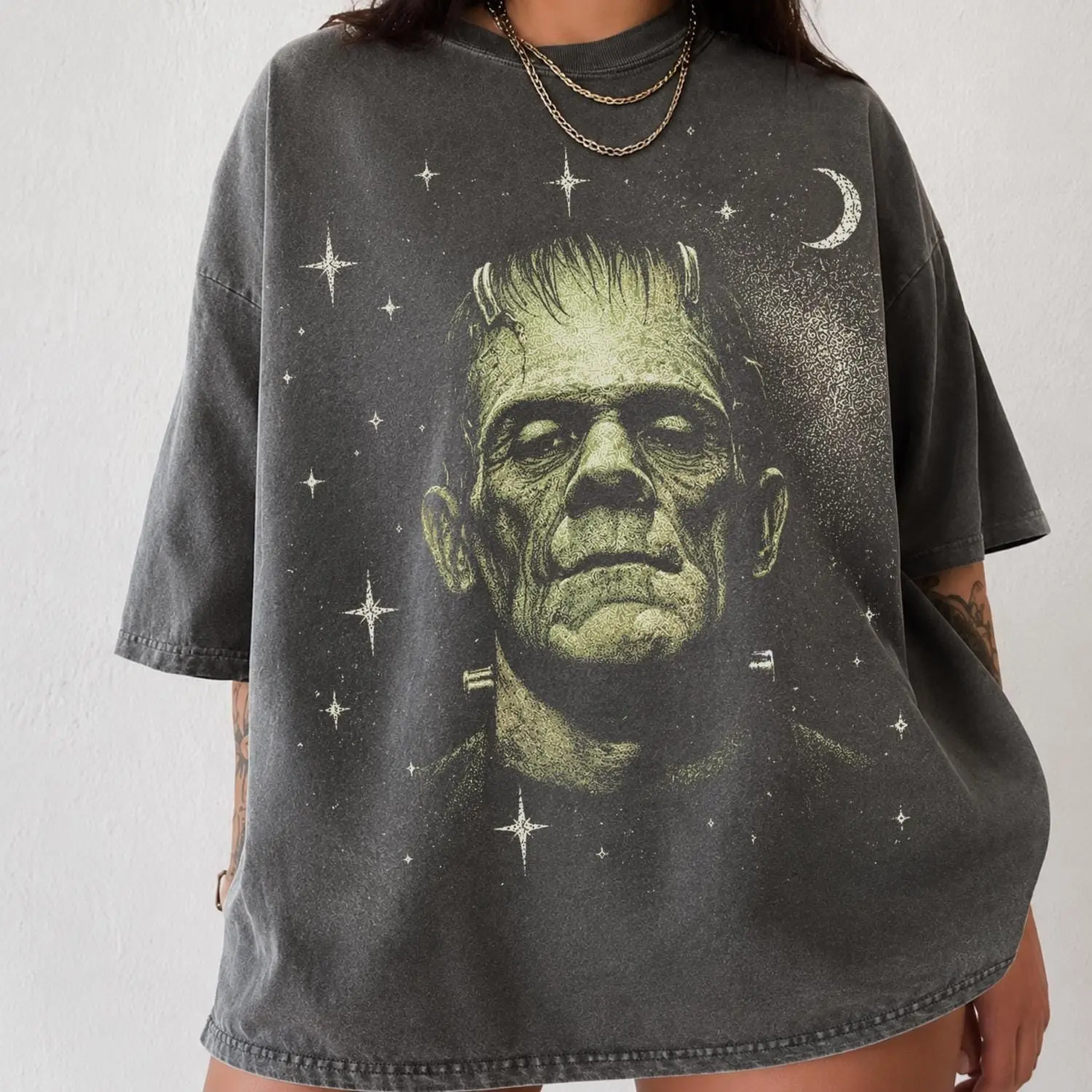 Comfort Colors Monster Shirt, Vintage Horror Gothic Y2K Grunge Halloween Graphic Tee