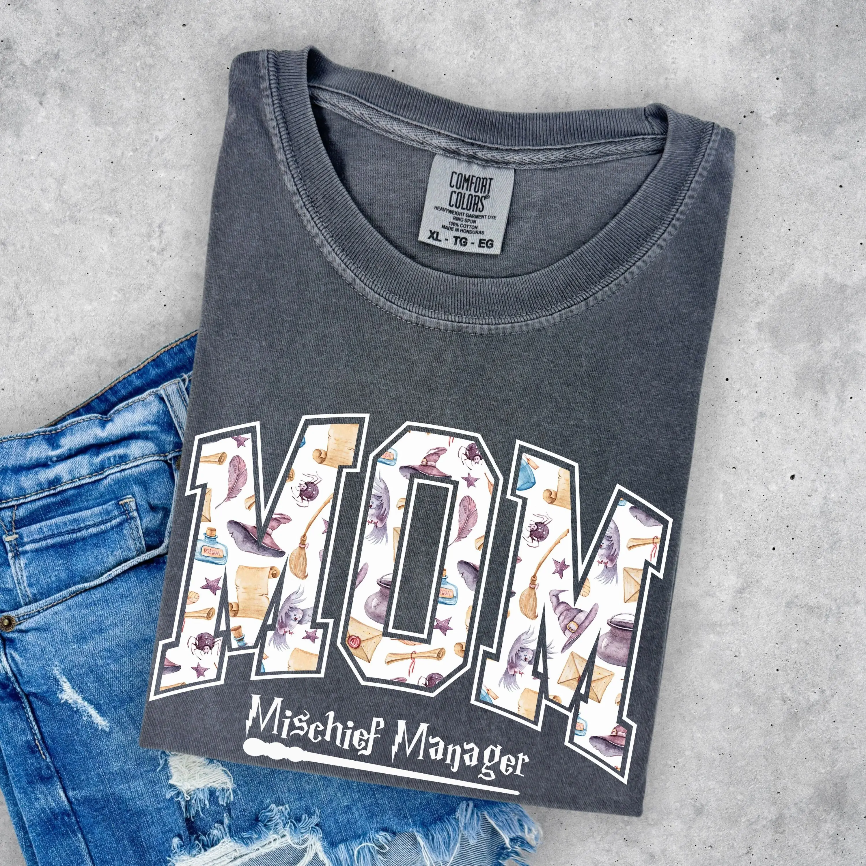 Comfort Colors Mystical Magical Mama Halloween Pullover, Spooky Fantasy Witchy Sweatshirt, Cute Fall Gift for Moms