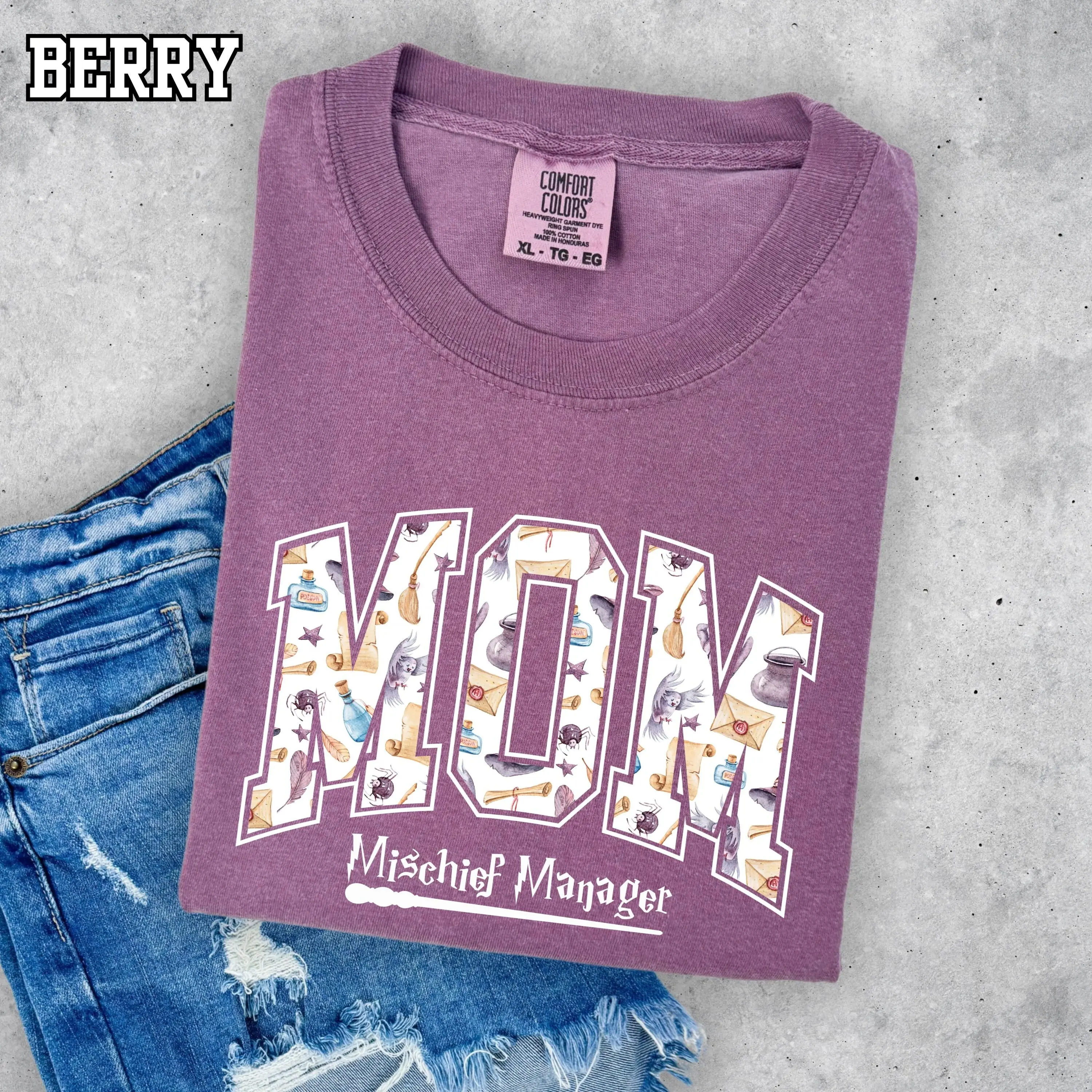 Comfort Colors Mystical Magical Mama Halloween Pullover, Spooky Fantasy Witchy Sweatshirt, Cute Fall Gift for Moms - photo 3