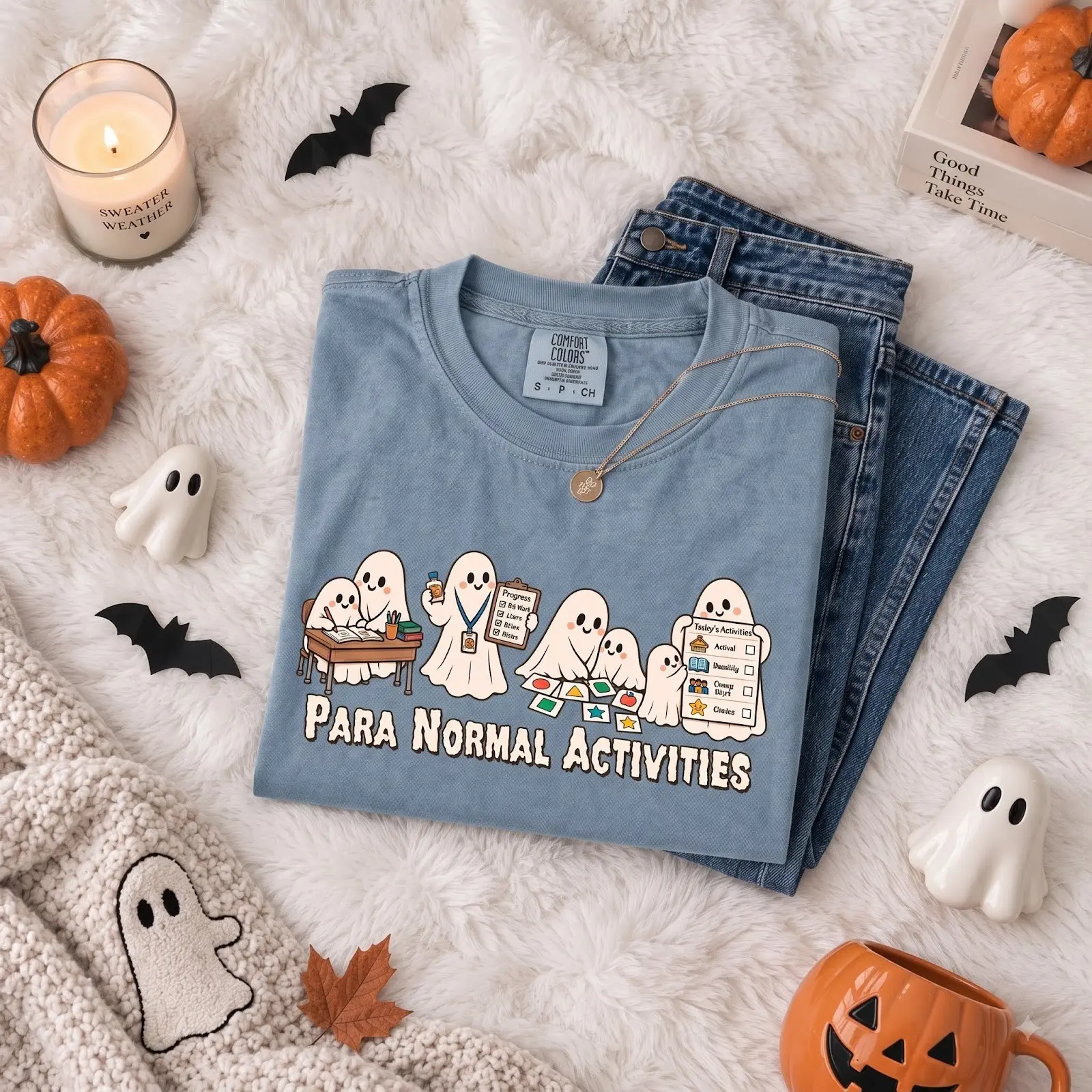 Comfort Colors Para Normal Activities Shirt, Paraprofessional Halloween Teacher Tee, Paraeducator Aide Fall Gift - photo 2