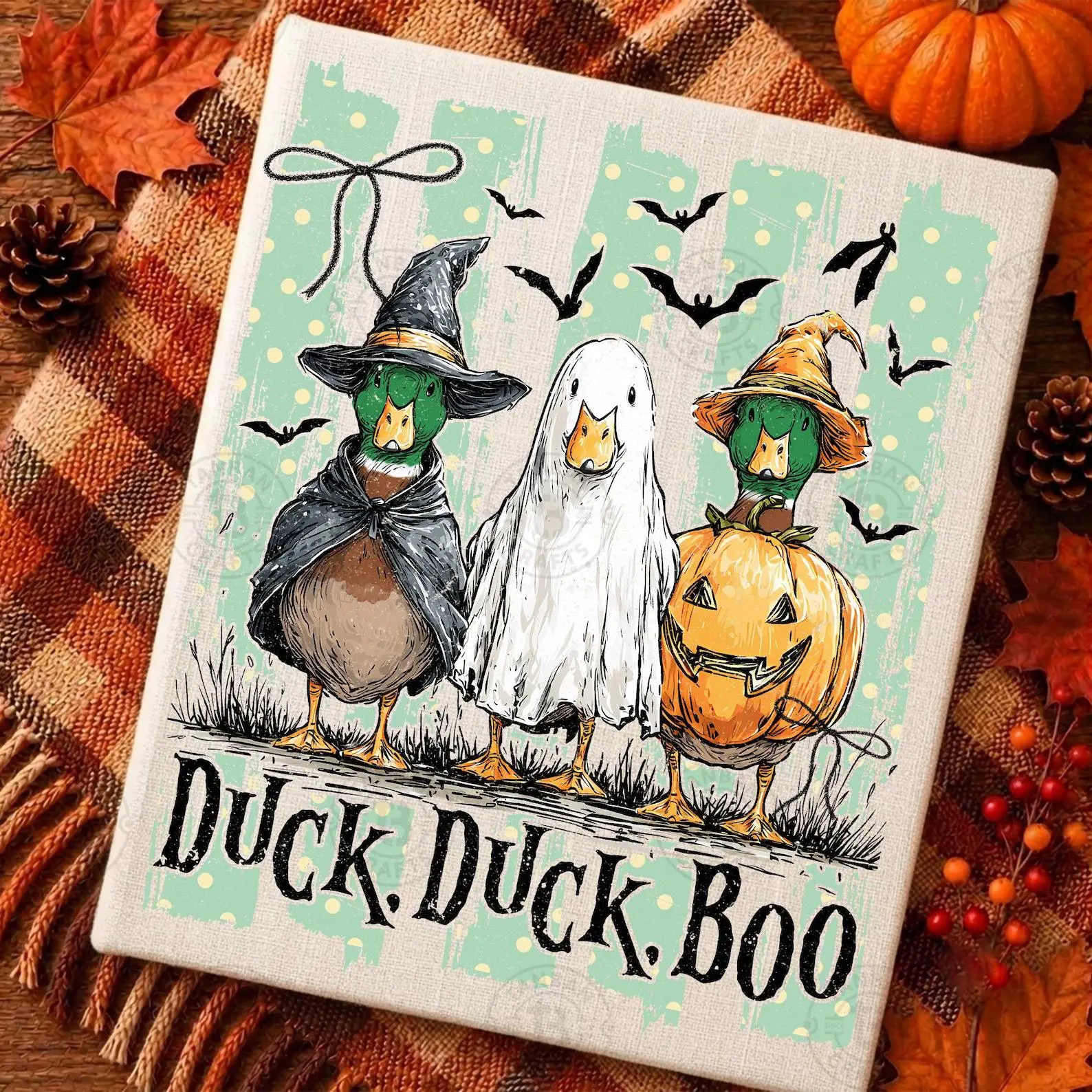 Comfort Colors Striped Duck Duck Boo Shirt, Funny Goose Halloween Tee, Trick Or Treat Spooky Pumpkin Top - photo 5