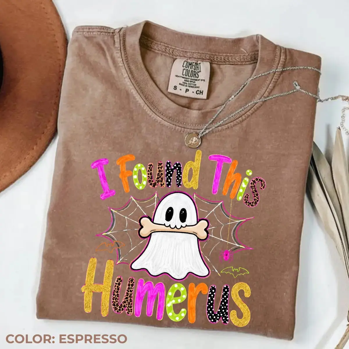 Comfort Colors I Found This Humerus Ghost Nurse T-Shirt, Funny Halloween Graphic Tee, Spooky Medical Fall Gift - photo 2