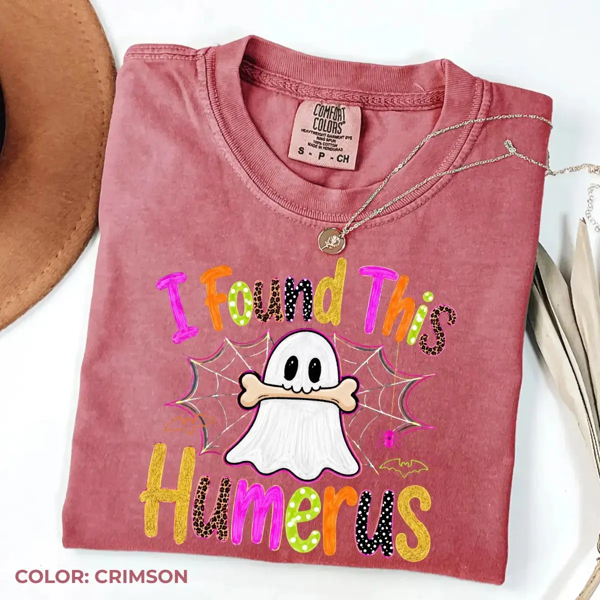 Comfort Colors I Found This Humerus Ghost Nurse T-Shirt, Funny Halloween Graphic Tee, Spooky Medical Fall Gift - photo 4